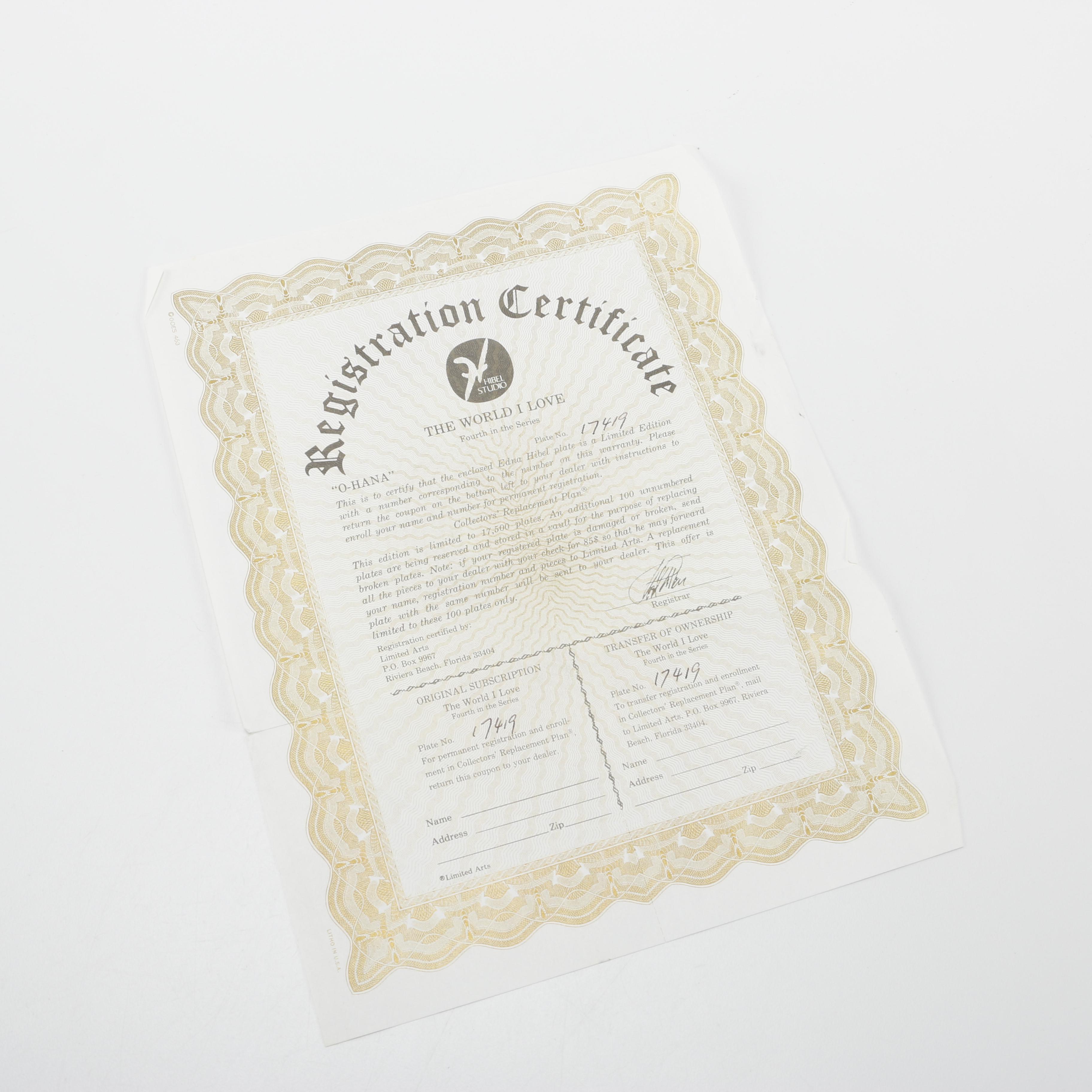 Decorative Edna Hibel Plate