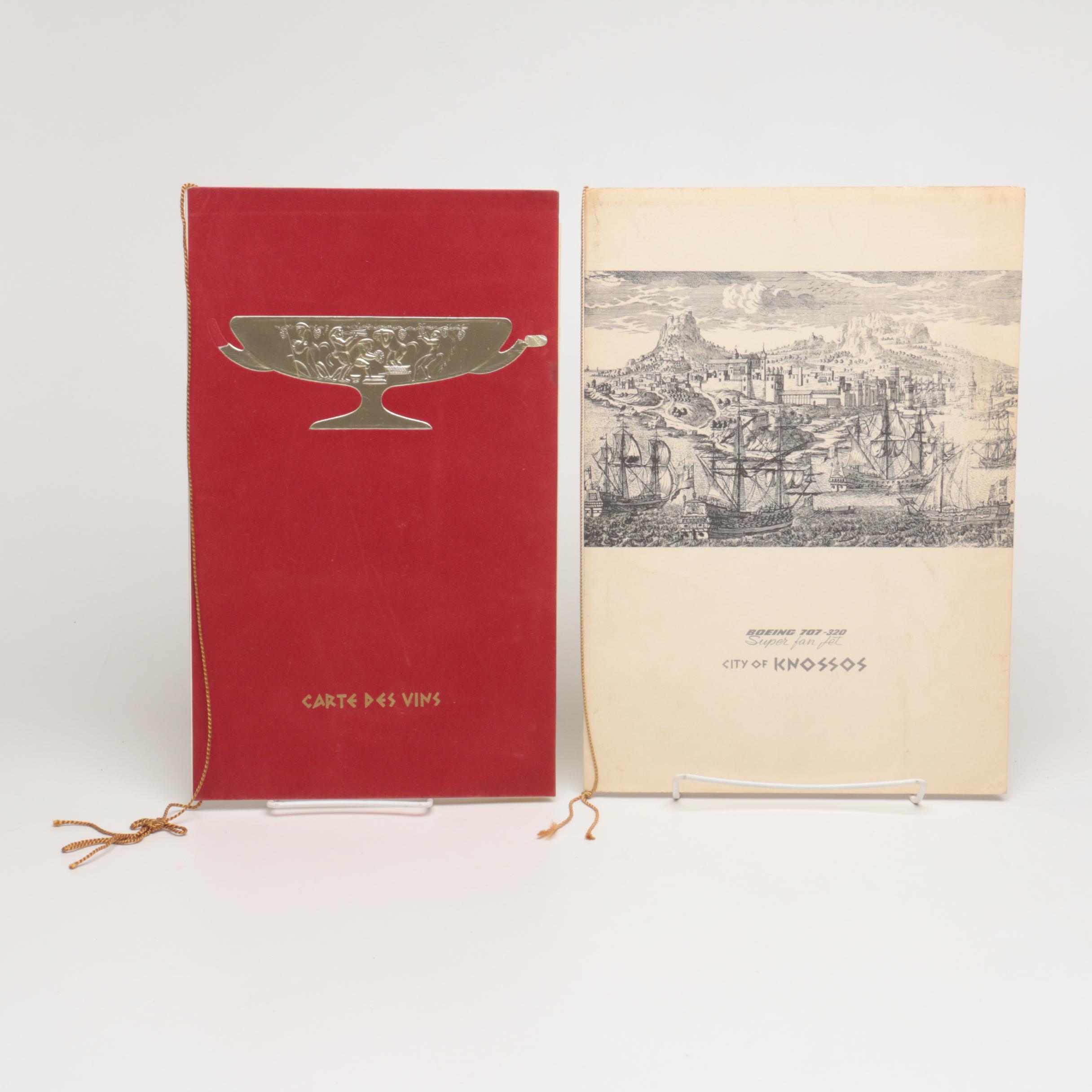 Pair of Greek Restaurant Menus