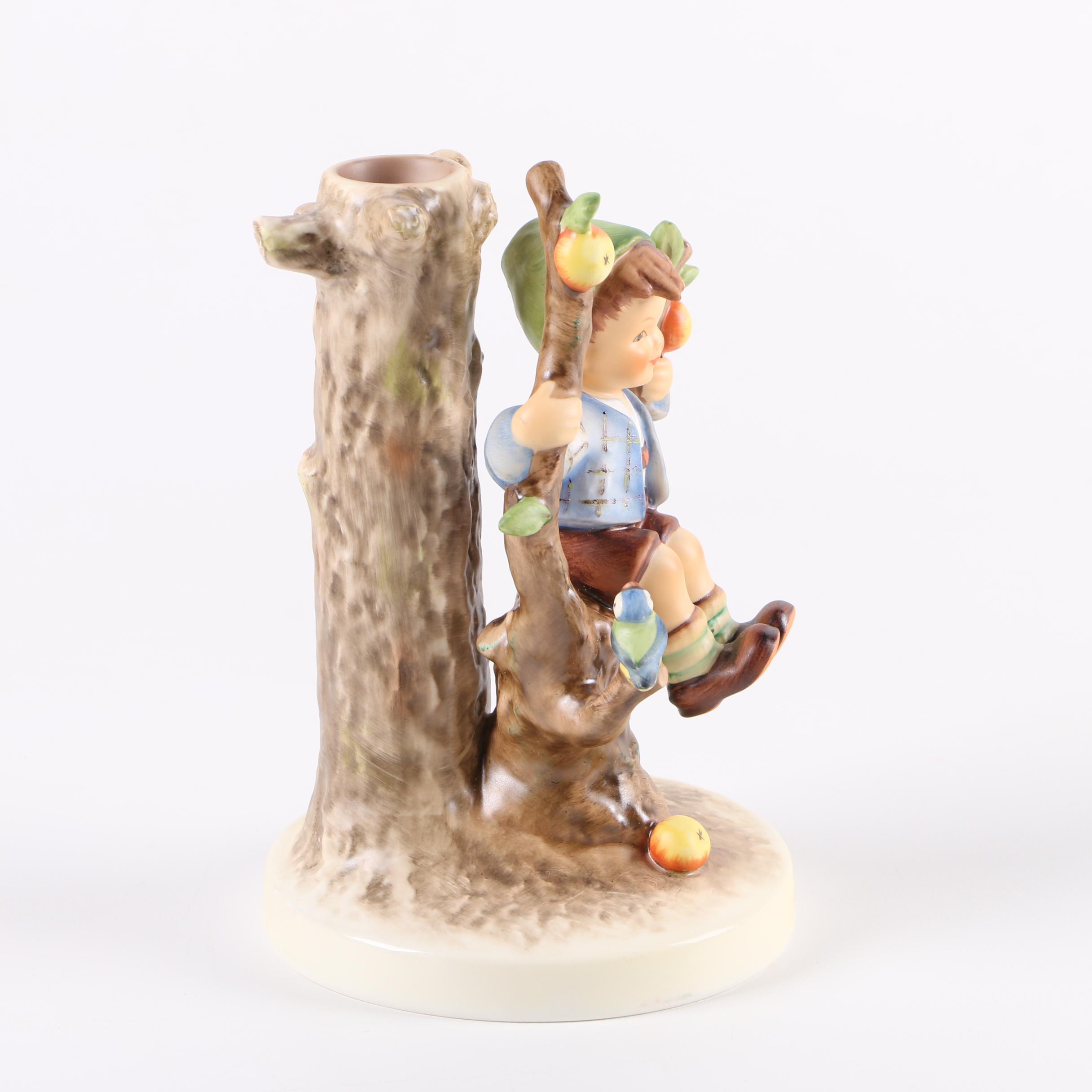 Hummel Girl and Boy Figurine Candlestick Holders