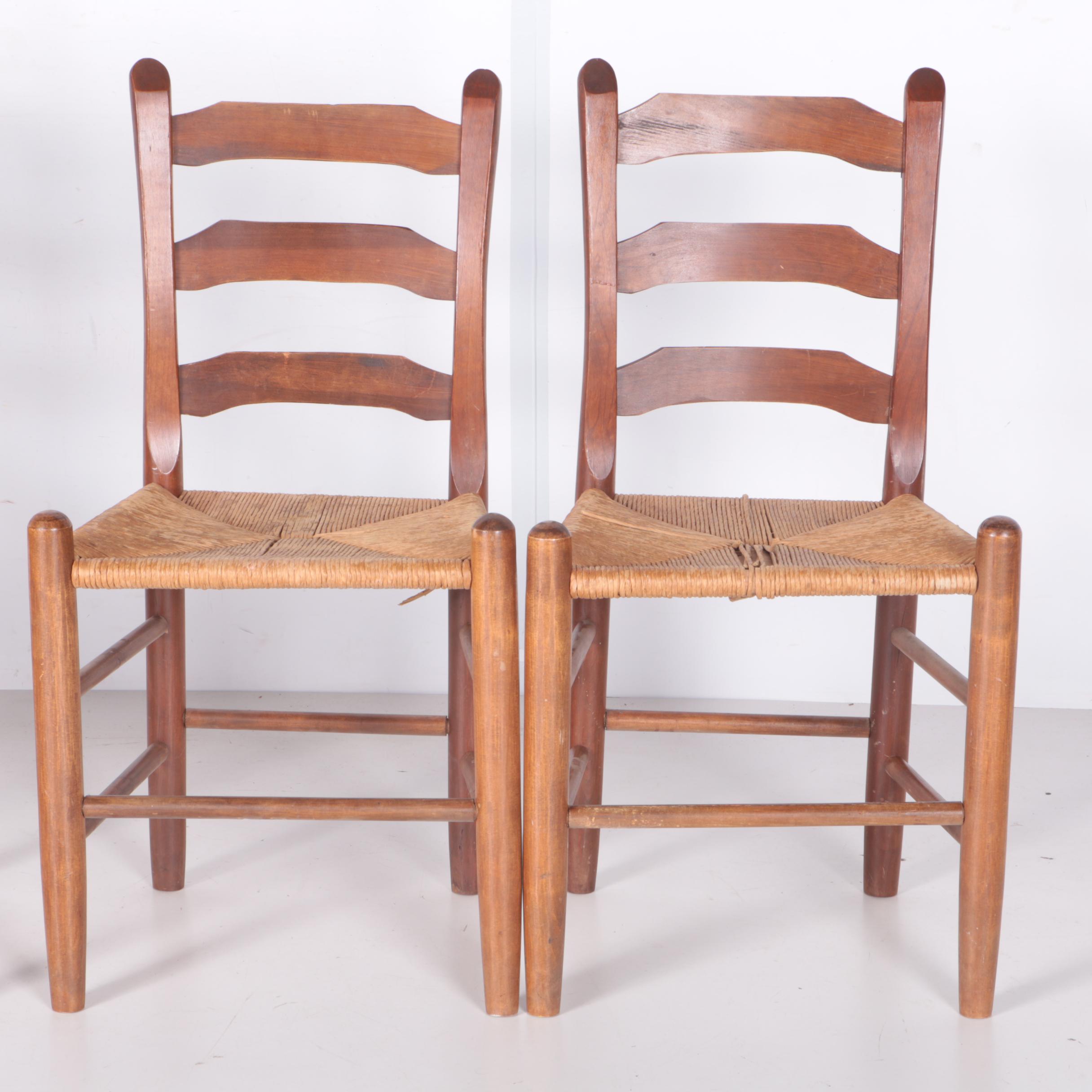 Ladder Back Wicker Chairs