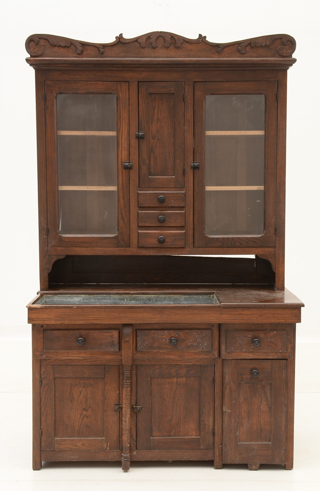 Victorian Oak Cupboard-on-Dry Sink
