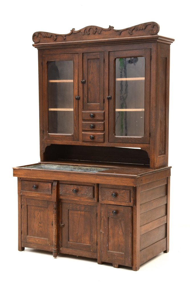 Victorian Oak Cupboard-on-Dry Sink