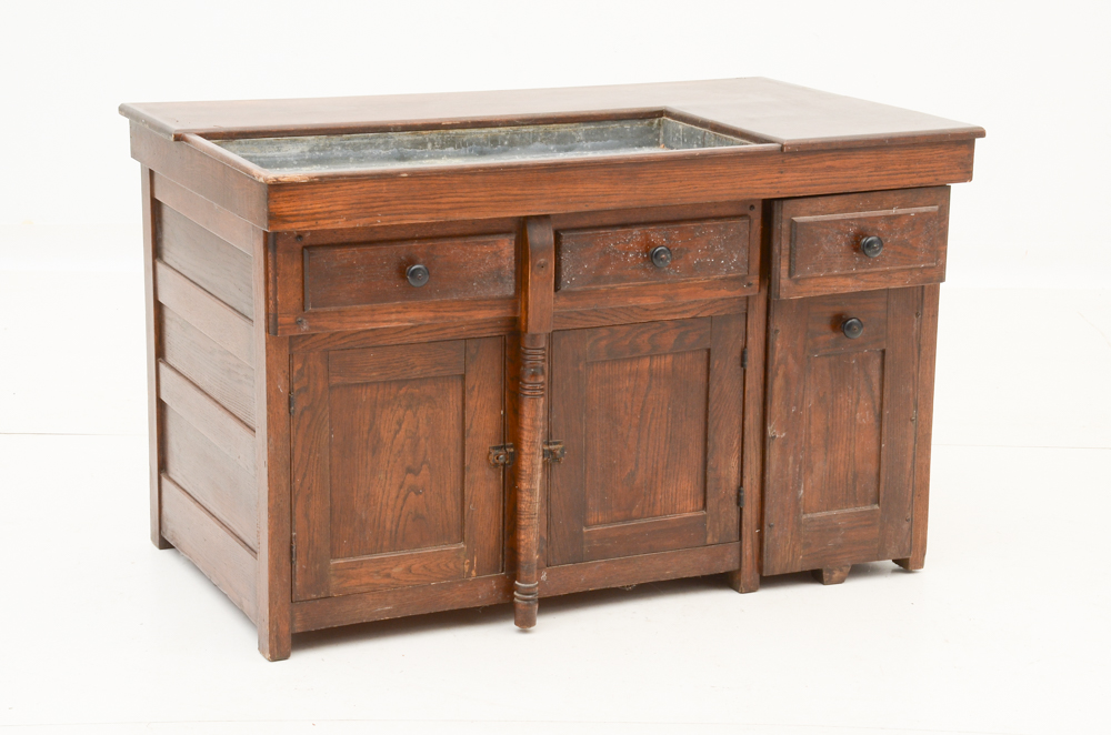 Victorian Oak Cupboard-on-Dry Sink