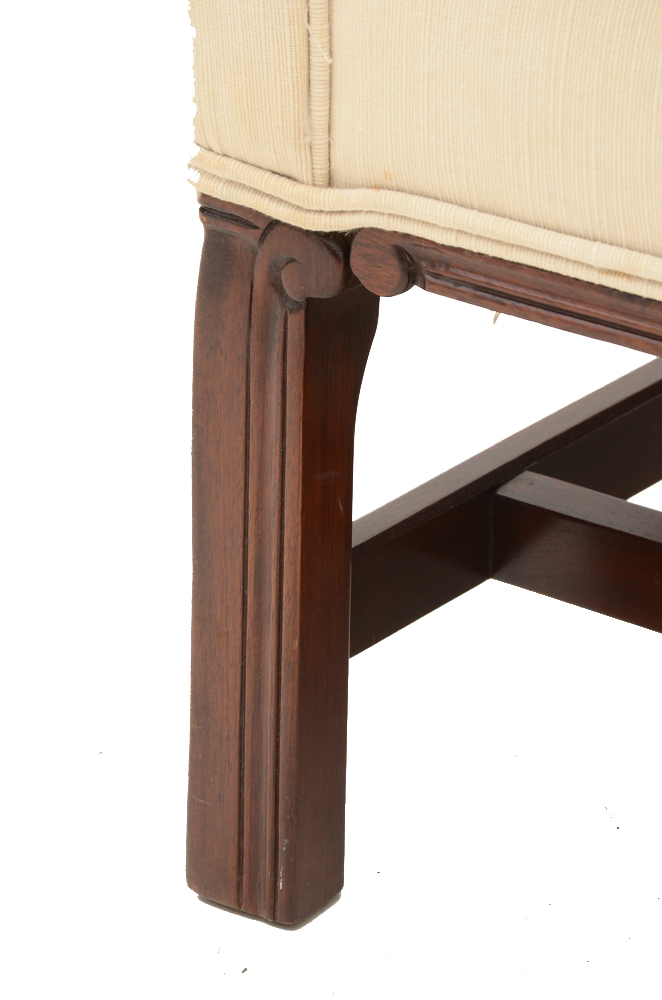 White Camel-Back Sofa