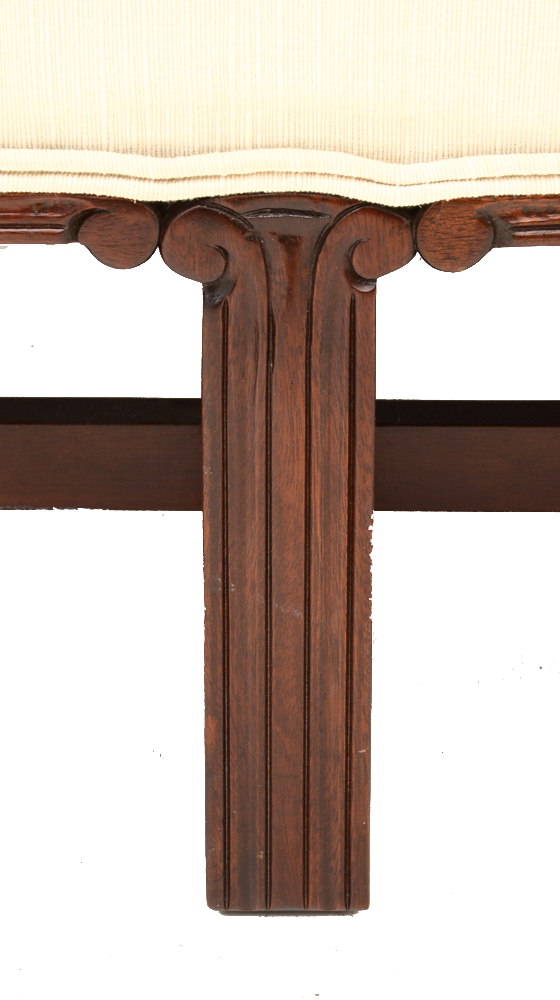 White Camel-Back Sofa