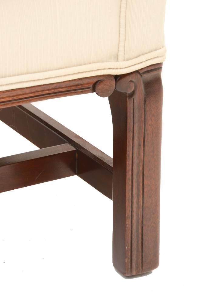 White Camel-Back Sofa