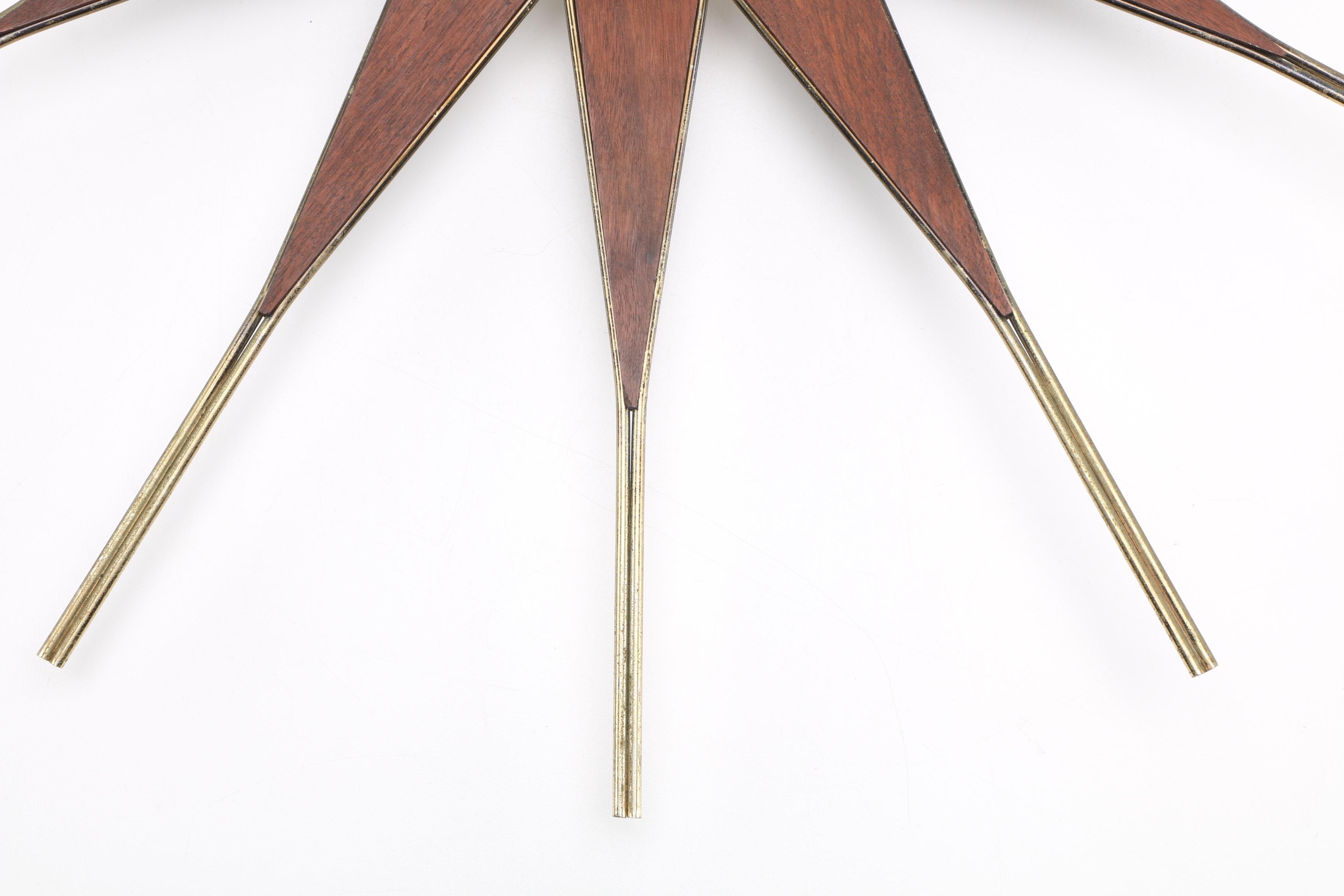 Mid Century Modern Starburst Wall Clock by Elgin