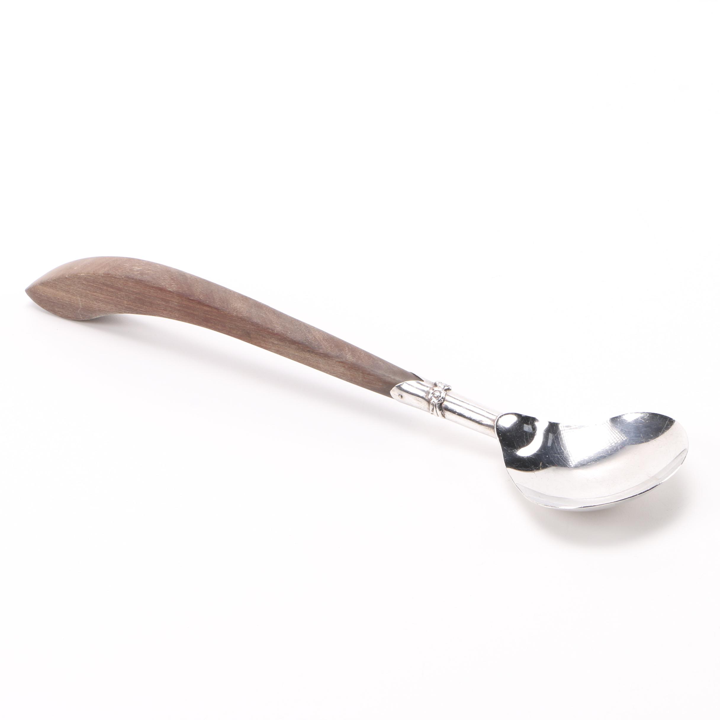 Mexican Sterling and Wood Salad Servers