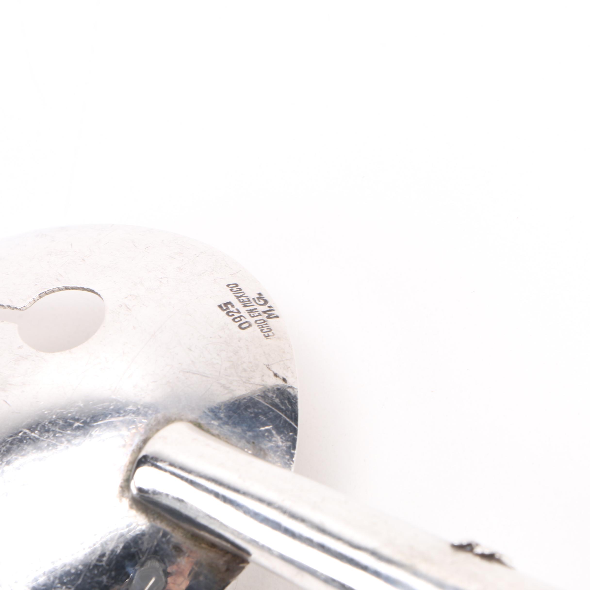 Mexican Sterling and Wood Salad Servers