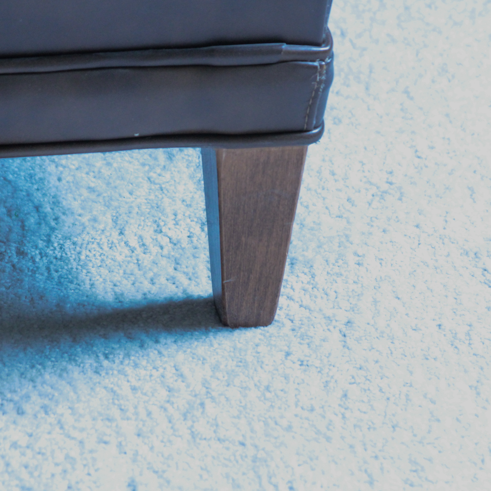 Vintage Tufted Naugahyde Arm Chair and Ottoman