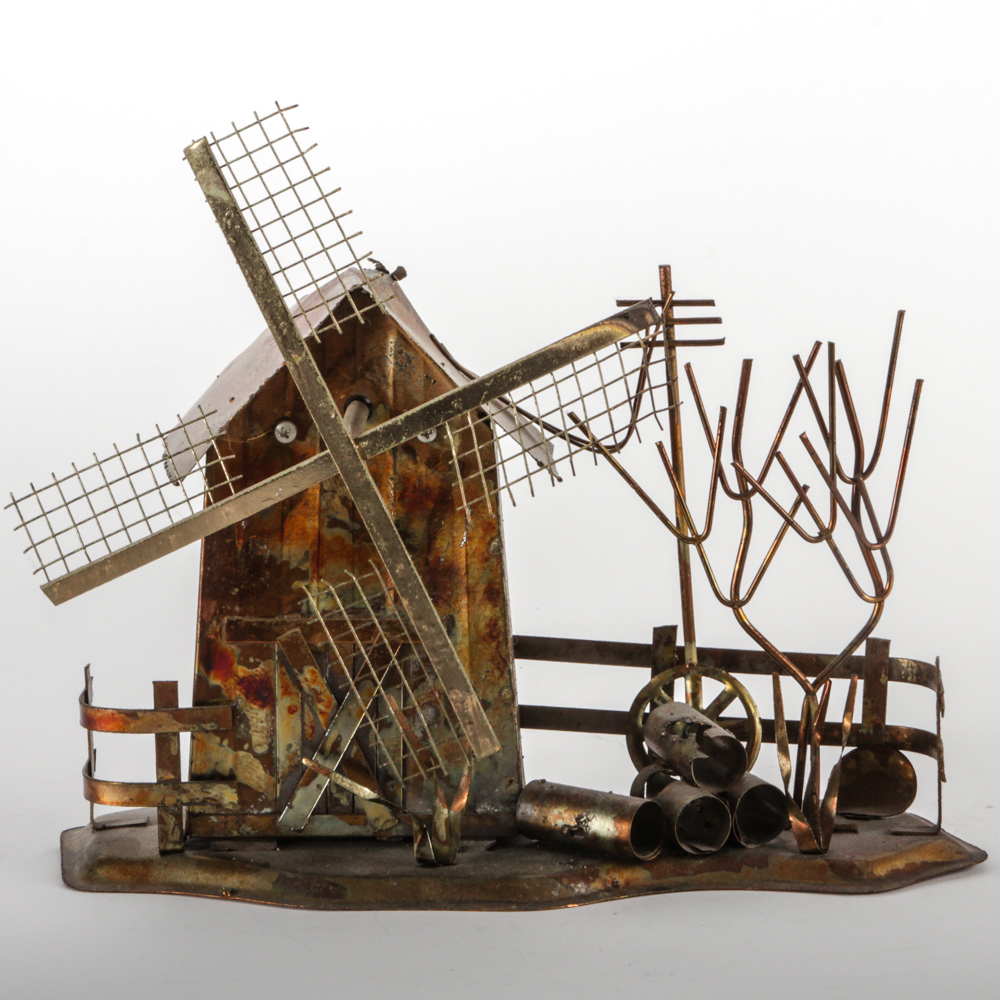Decorative Model Ship and Windmill