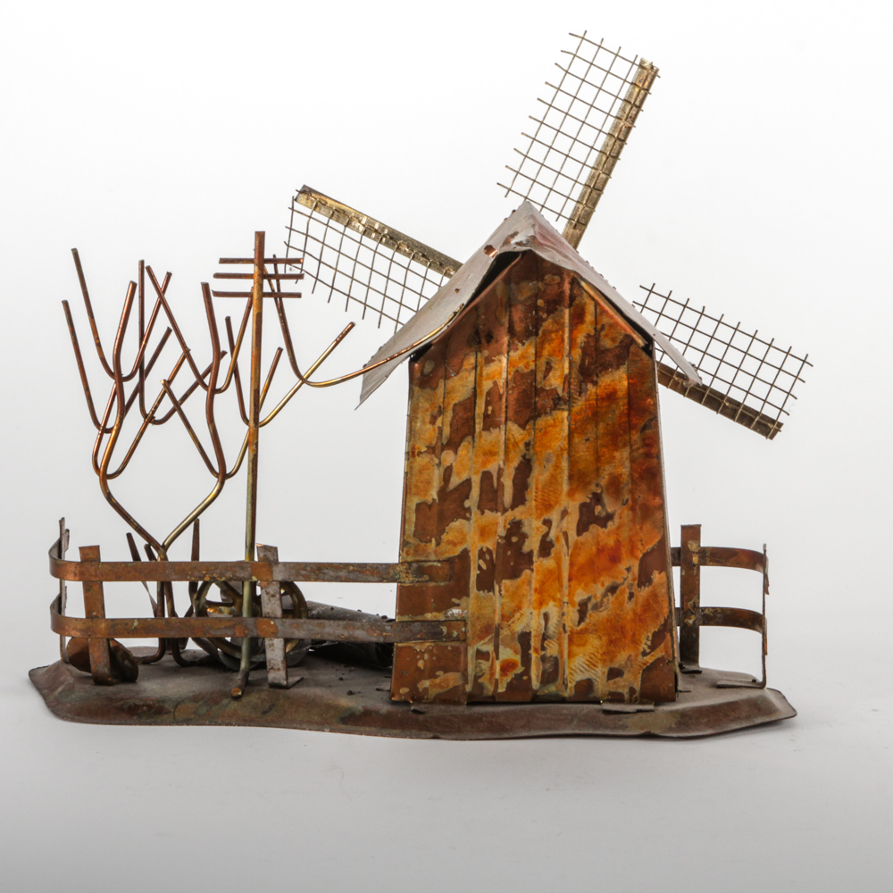 Decorative Model Ship and Windmill
