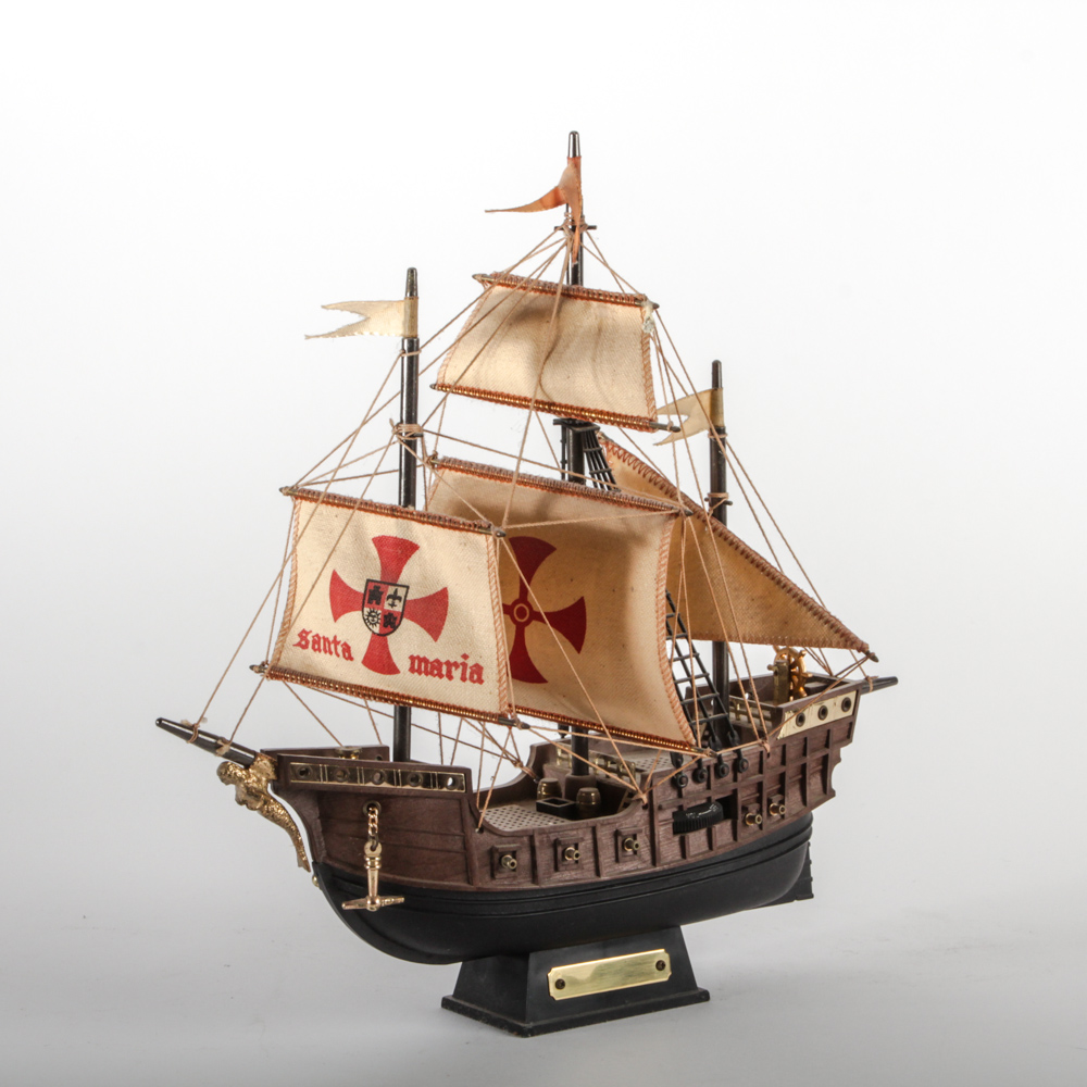 Decorative Model Ship and Windmill