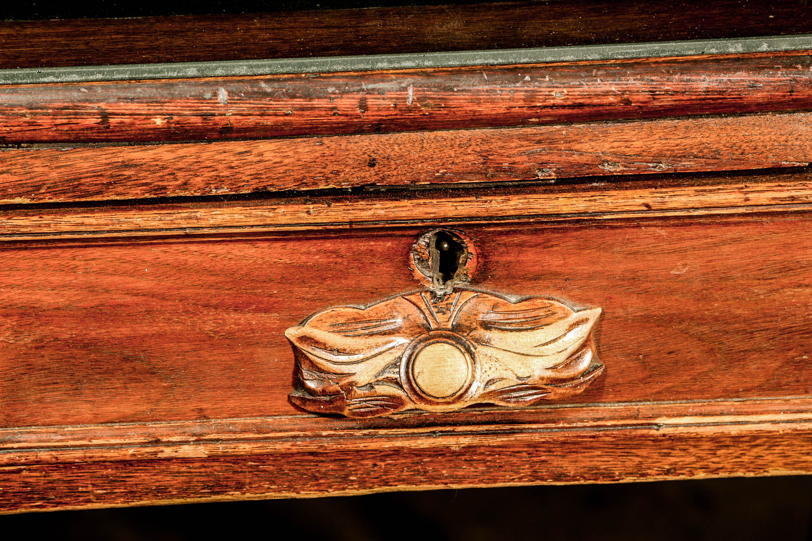 Vintage Gothic Style Trestle Desk by S.R.Flint