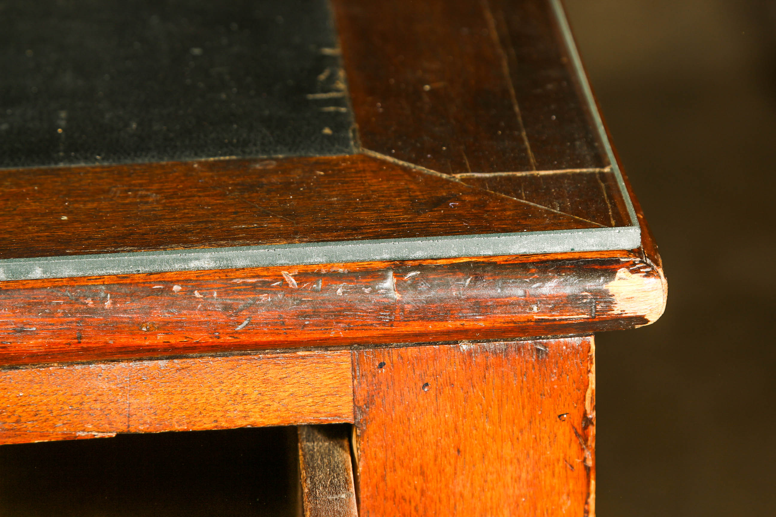 Vintage Gothic Style Trestle Desk by S.R.Flint