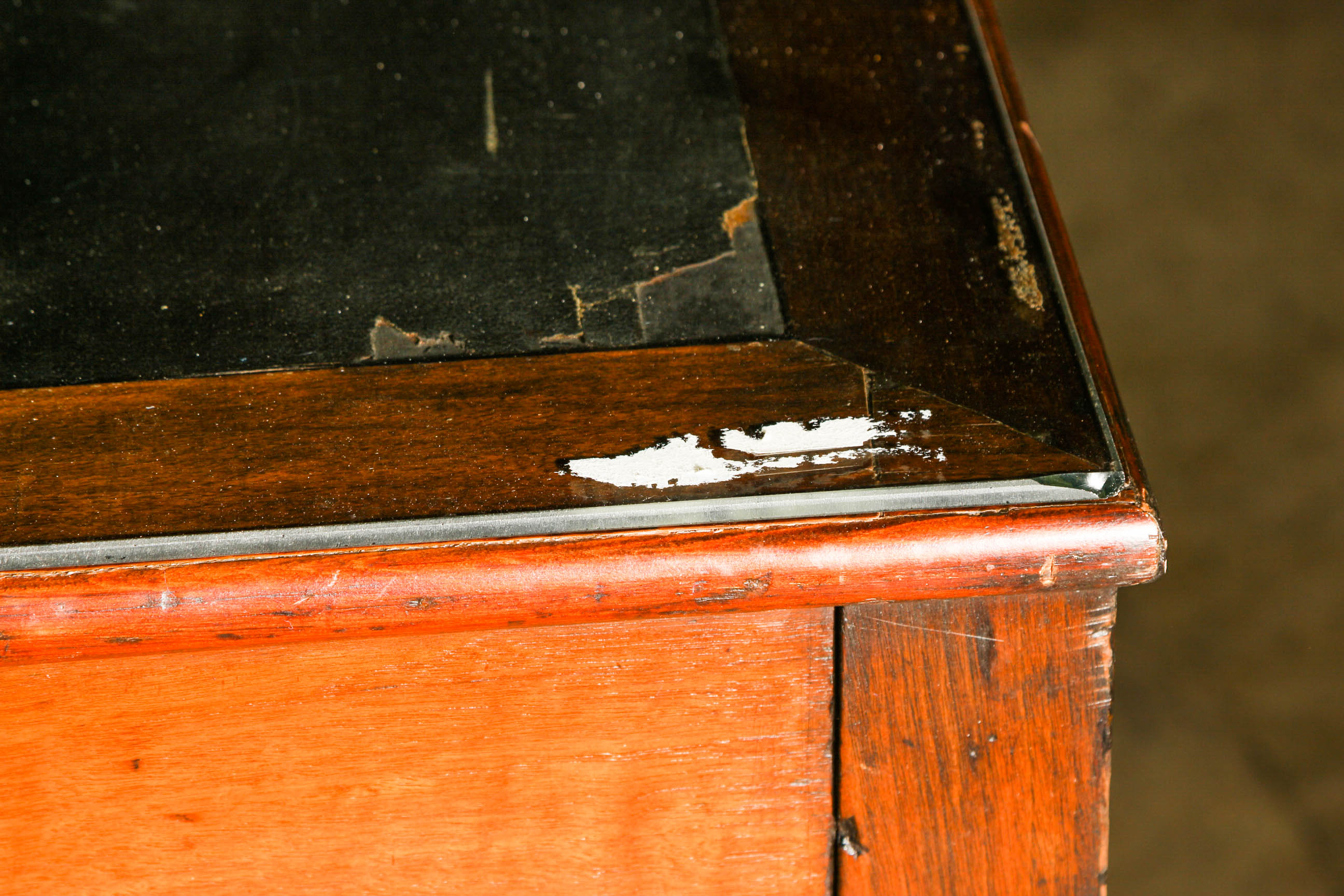 Vintage Gothic Style Trestle Desk by S.R.Flint