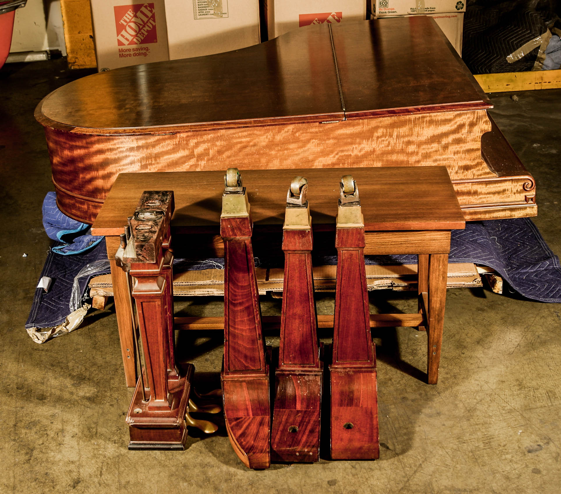 1904 Behning & Sons Mahogany Baby Grand Piano