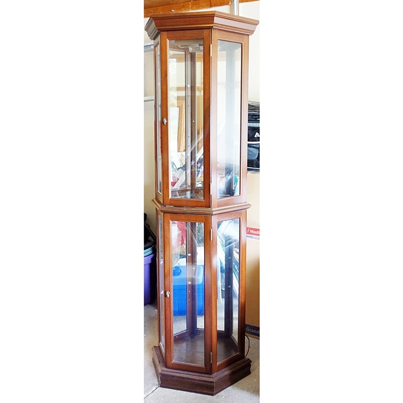 Lighted Corner Curio Cabinet