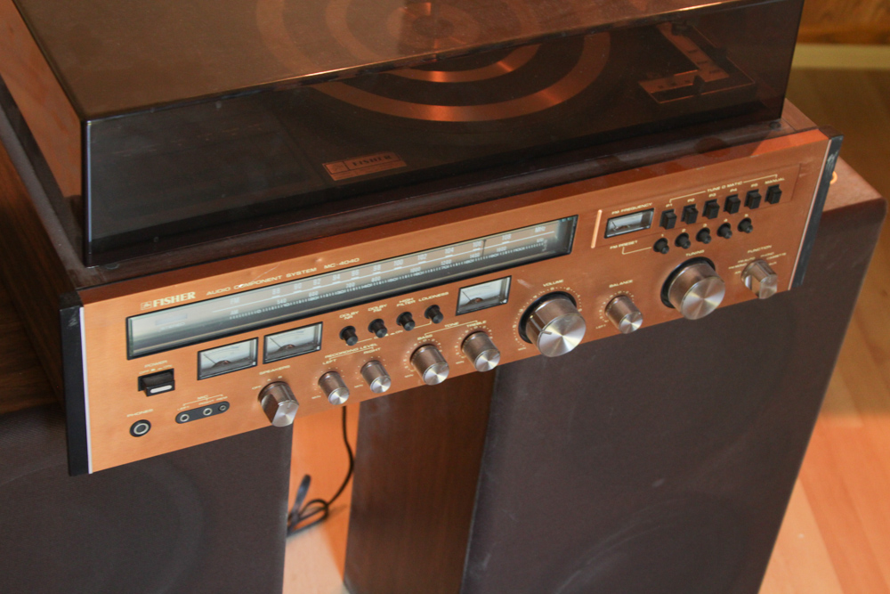 Fisher Turntable Stereo Receiver and Speakers