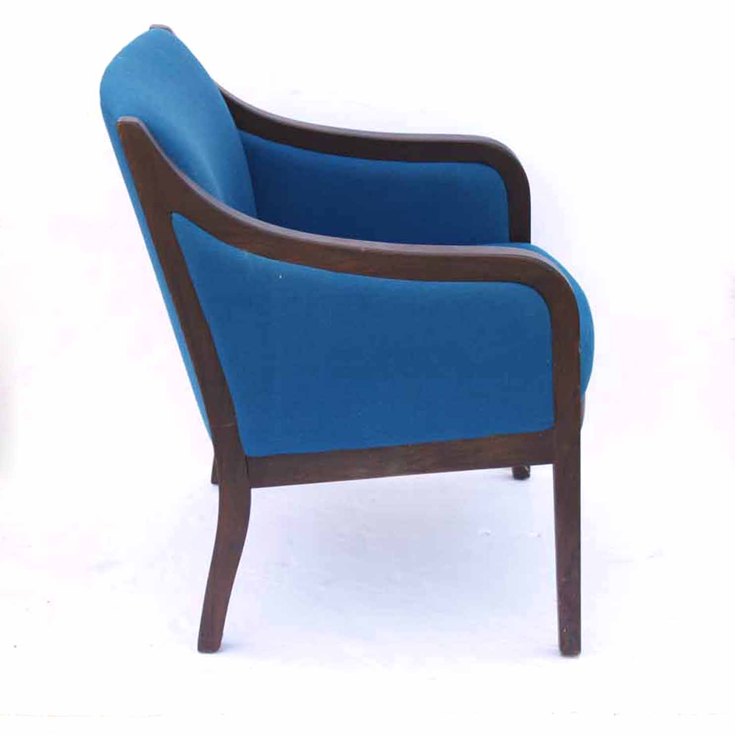 Pair of Vintage Electric Blue Armchairs by Thonet