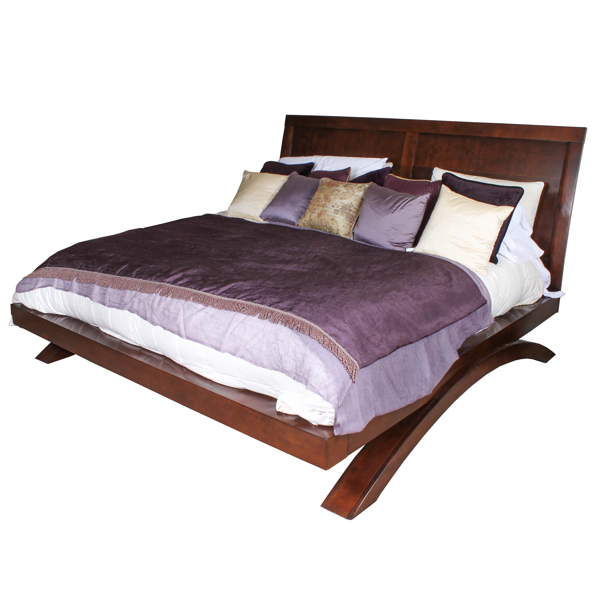Cherry King-Size Platform Bed From Grant Park Collection