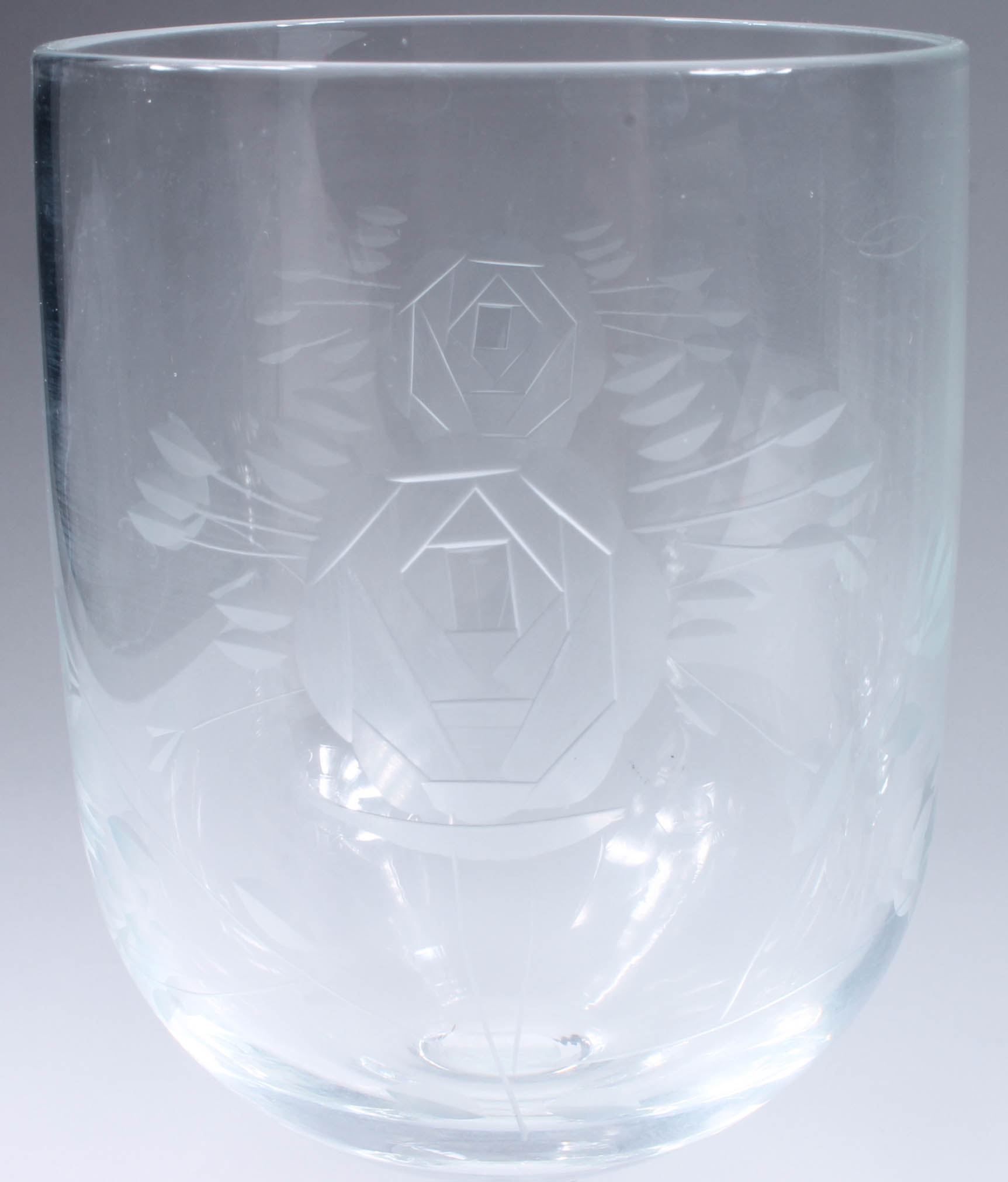 Floral-Themed Etched Glass Stemware