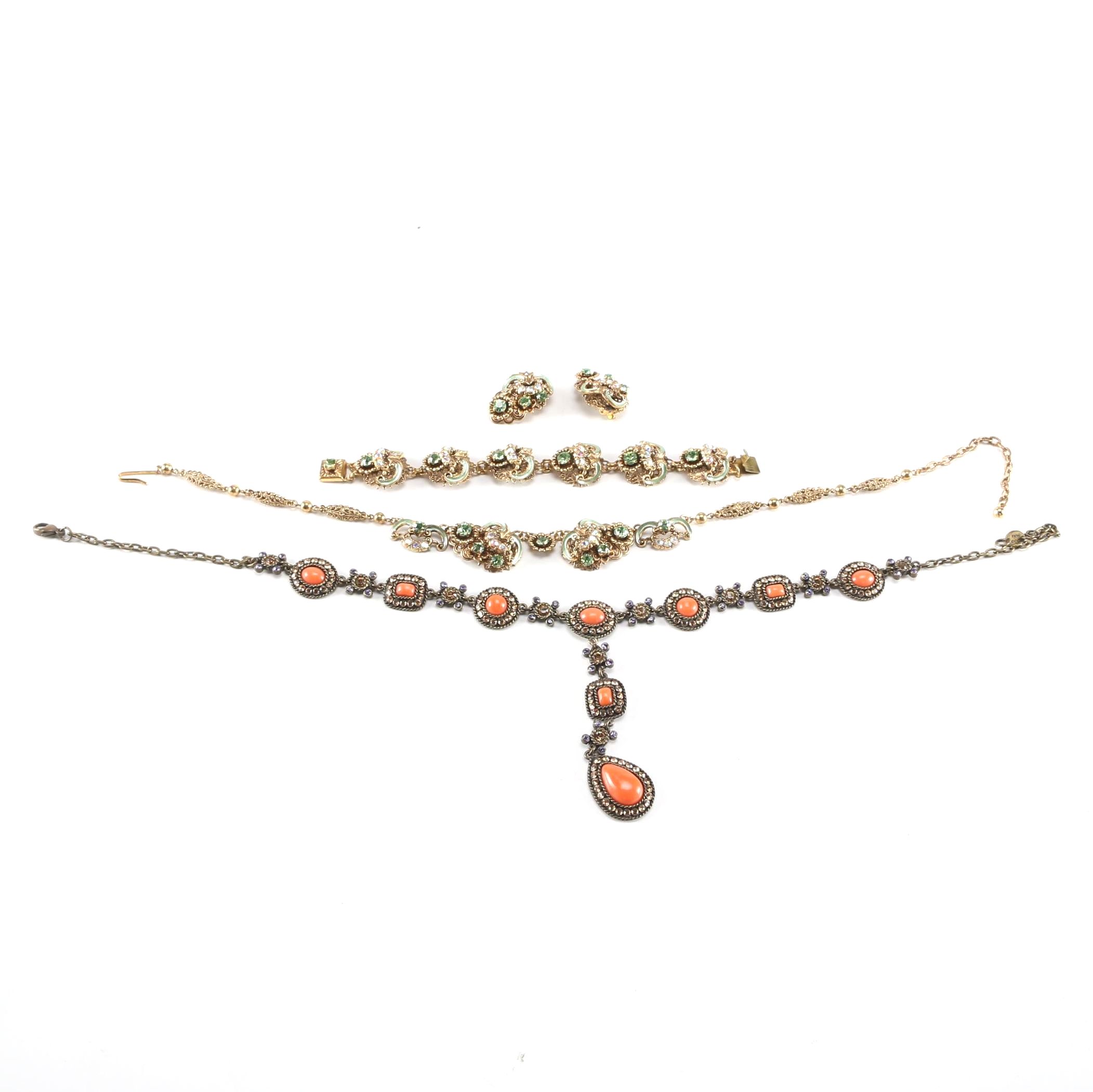 Rhinestone Jewelry Including Poggi Paris Necklace