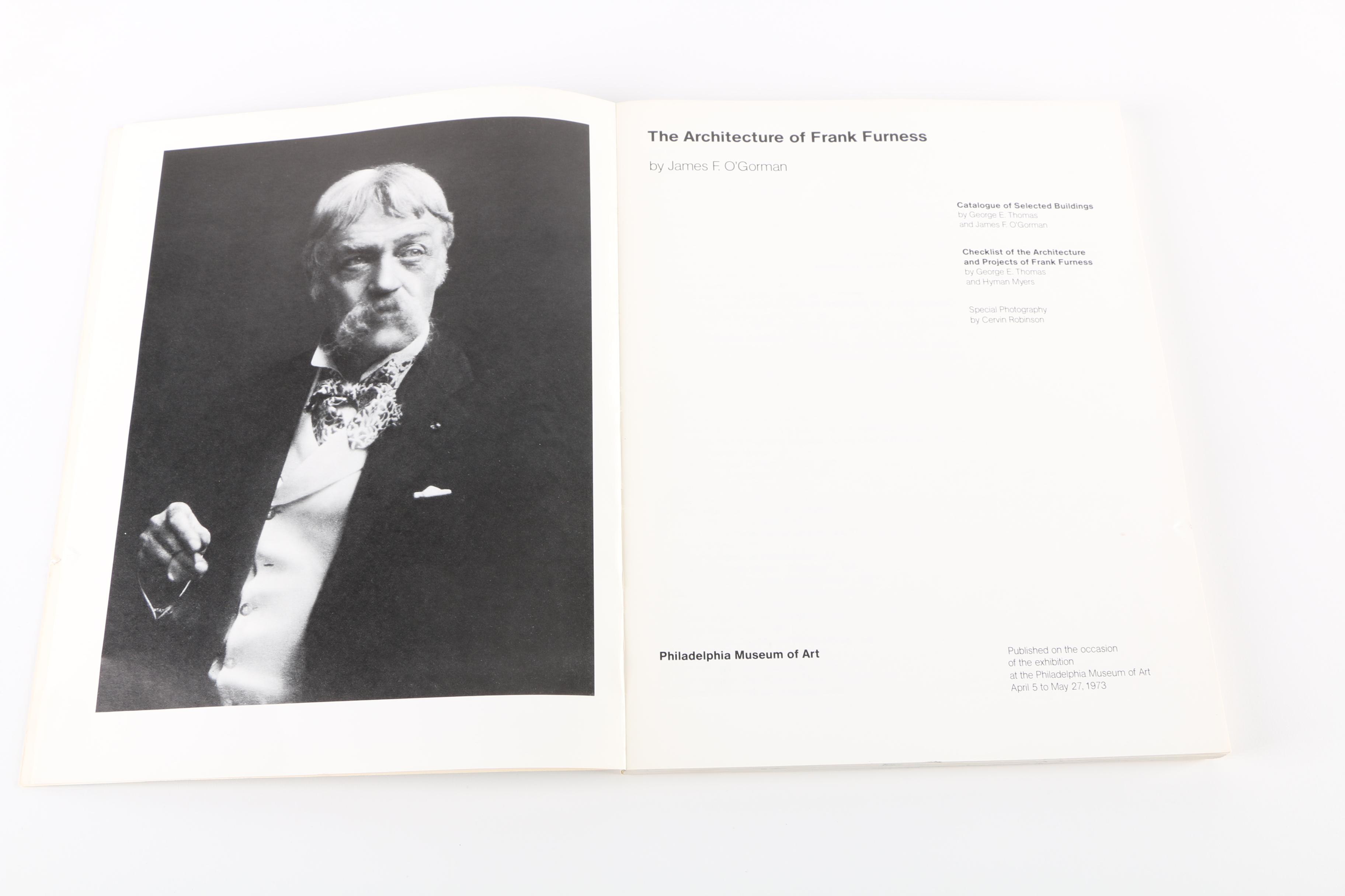 1974 "The Architecture of Frank Furness" Catalogue by James F. O'Gorman