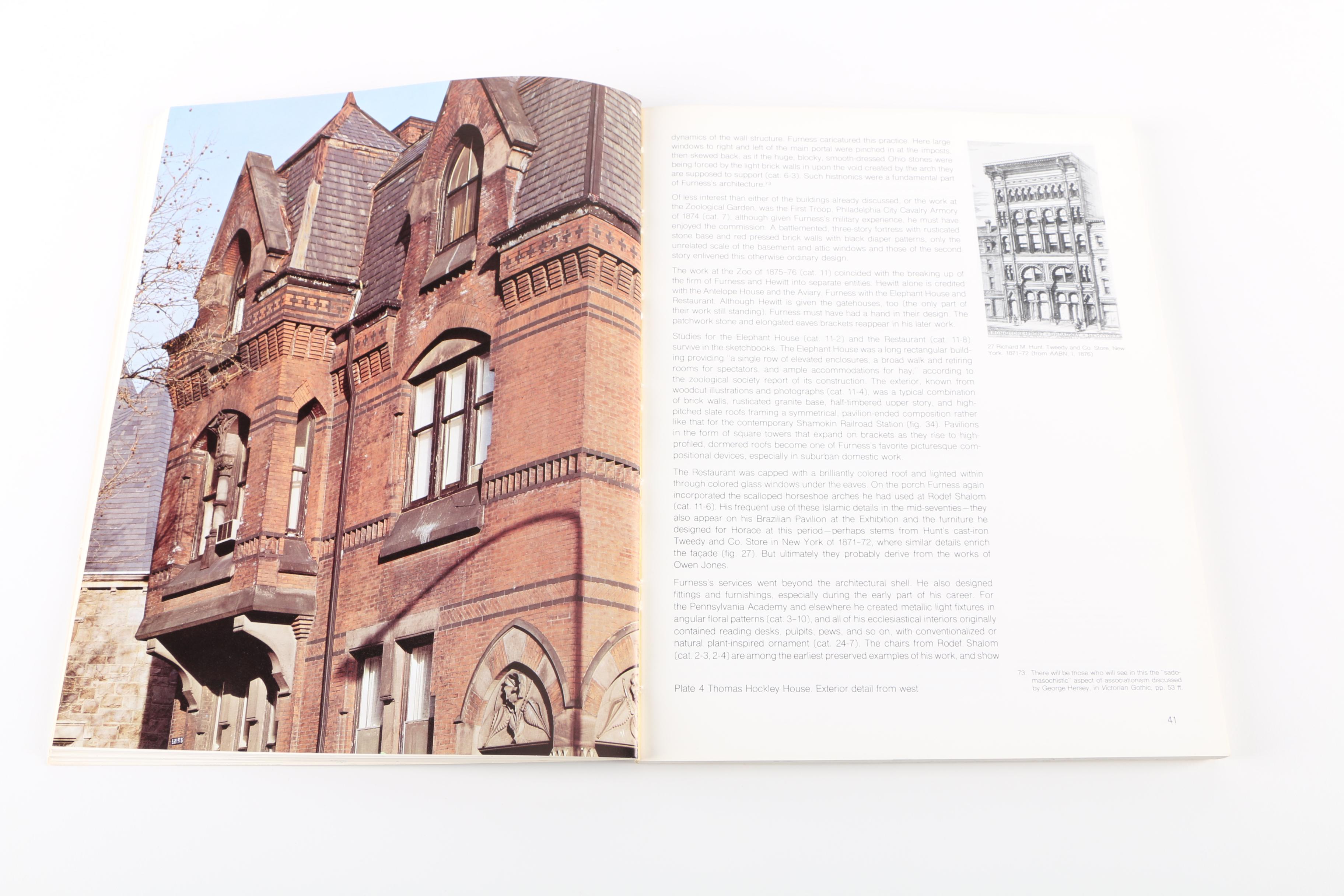 1974 "The Architecture of Frank Furness" Catalogue by James F. O'Gorman