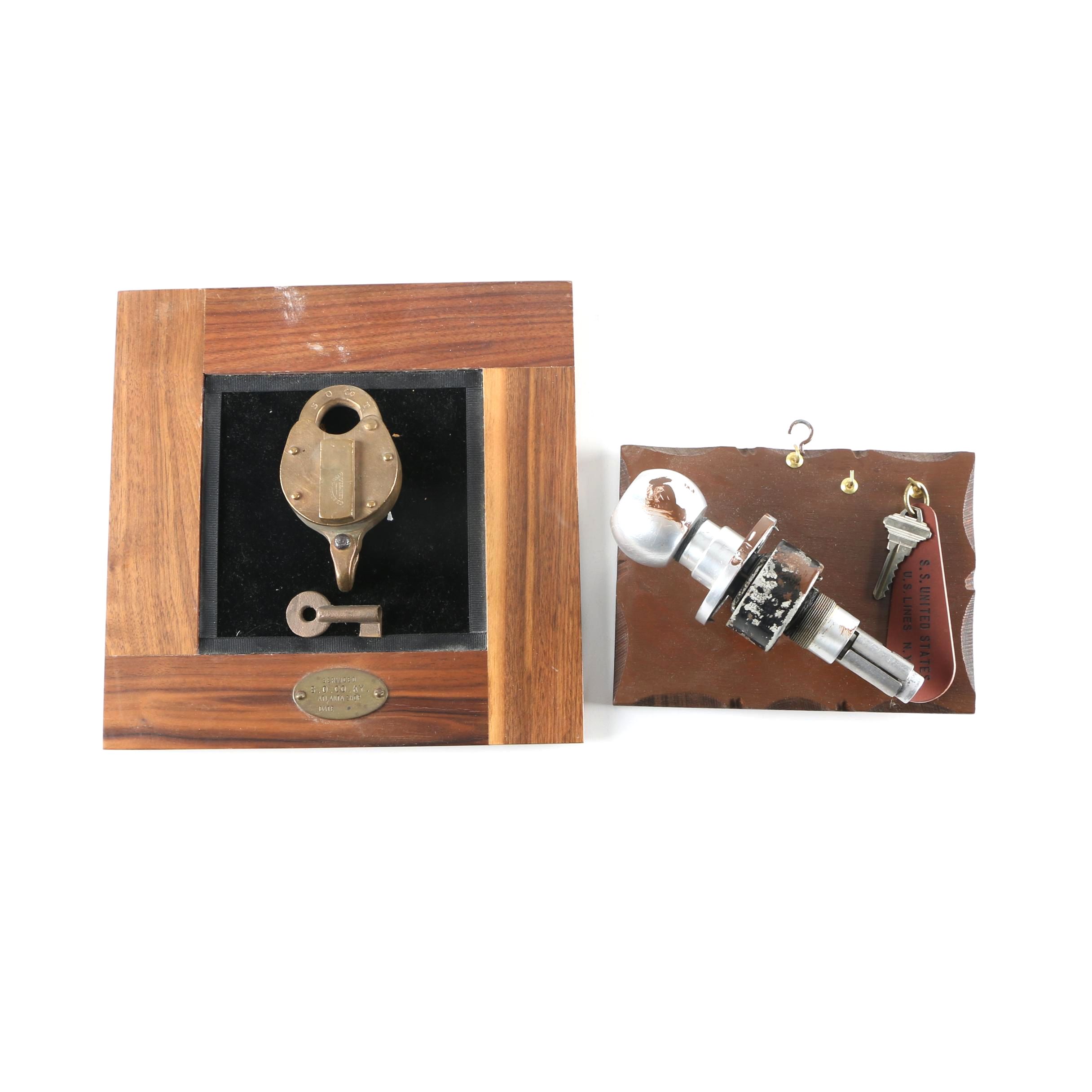 Locks from Standard Oil Company and the S.S. United States Ship