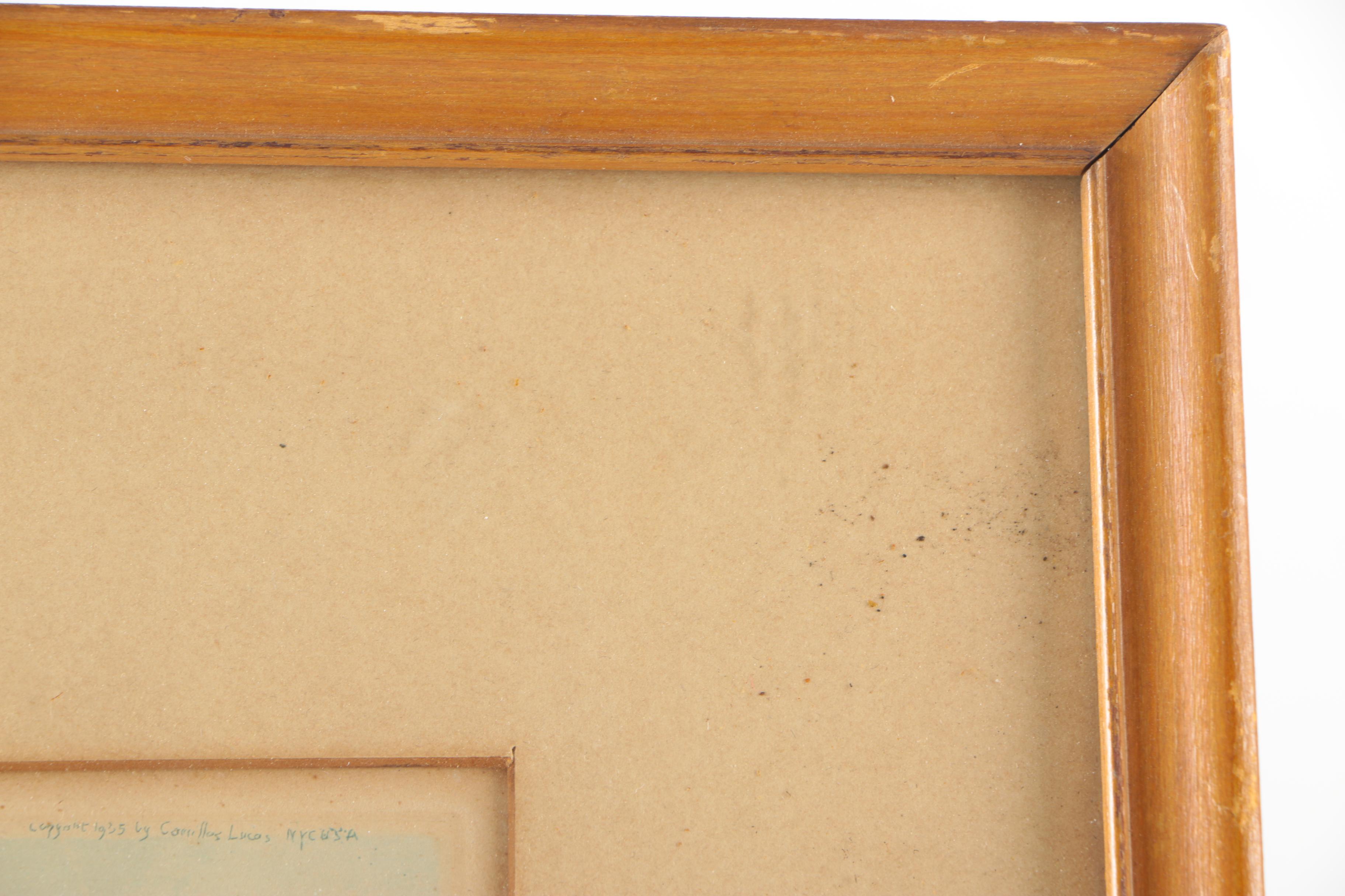 Brunet Mid-Century Etching on Paper "Beguinage in Bruges, Belgium"