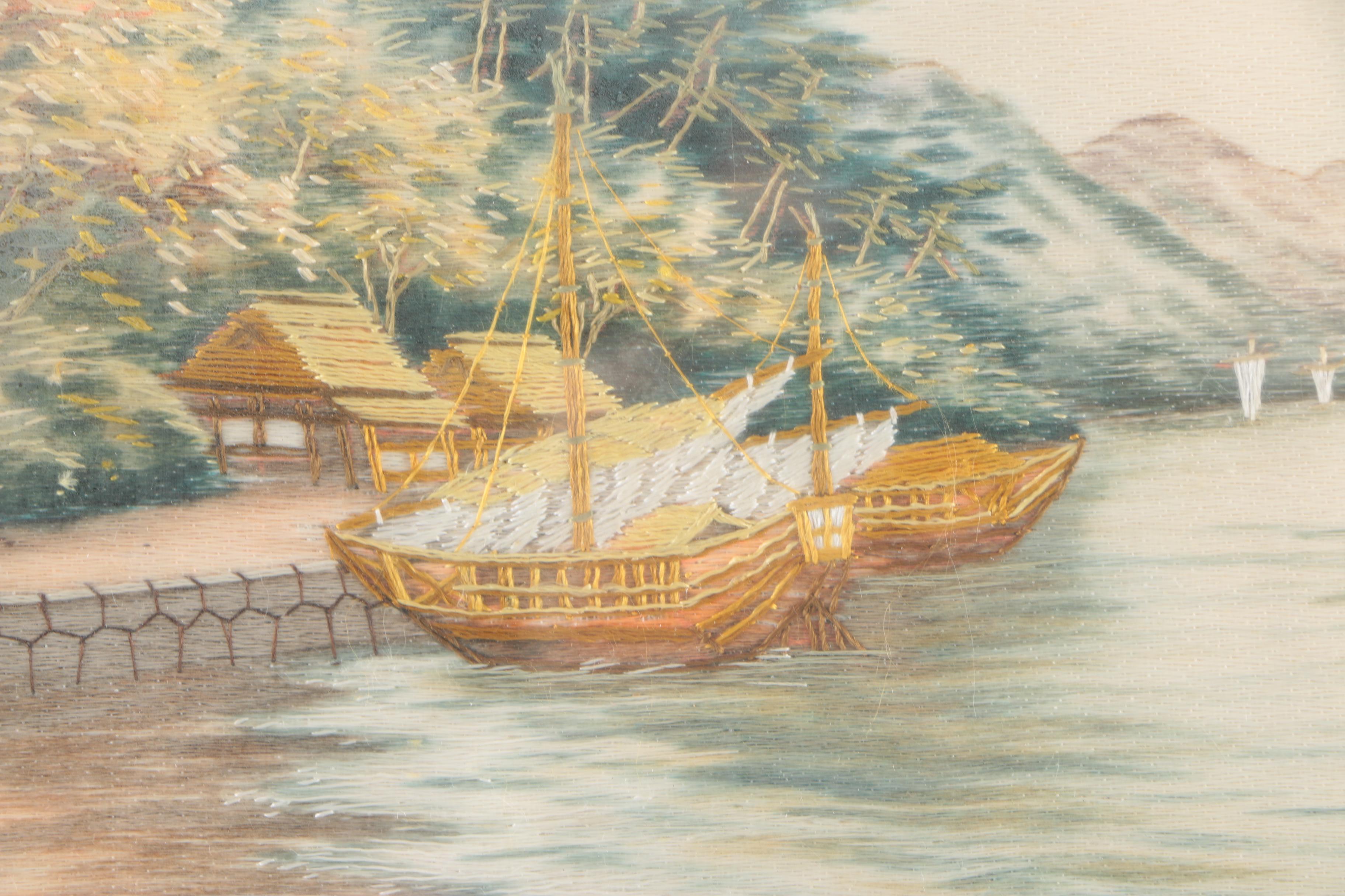 Japanese Inspired Embroidered Textile Landscapes