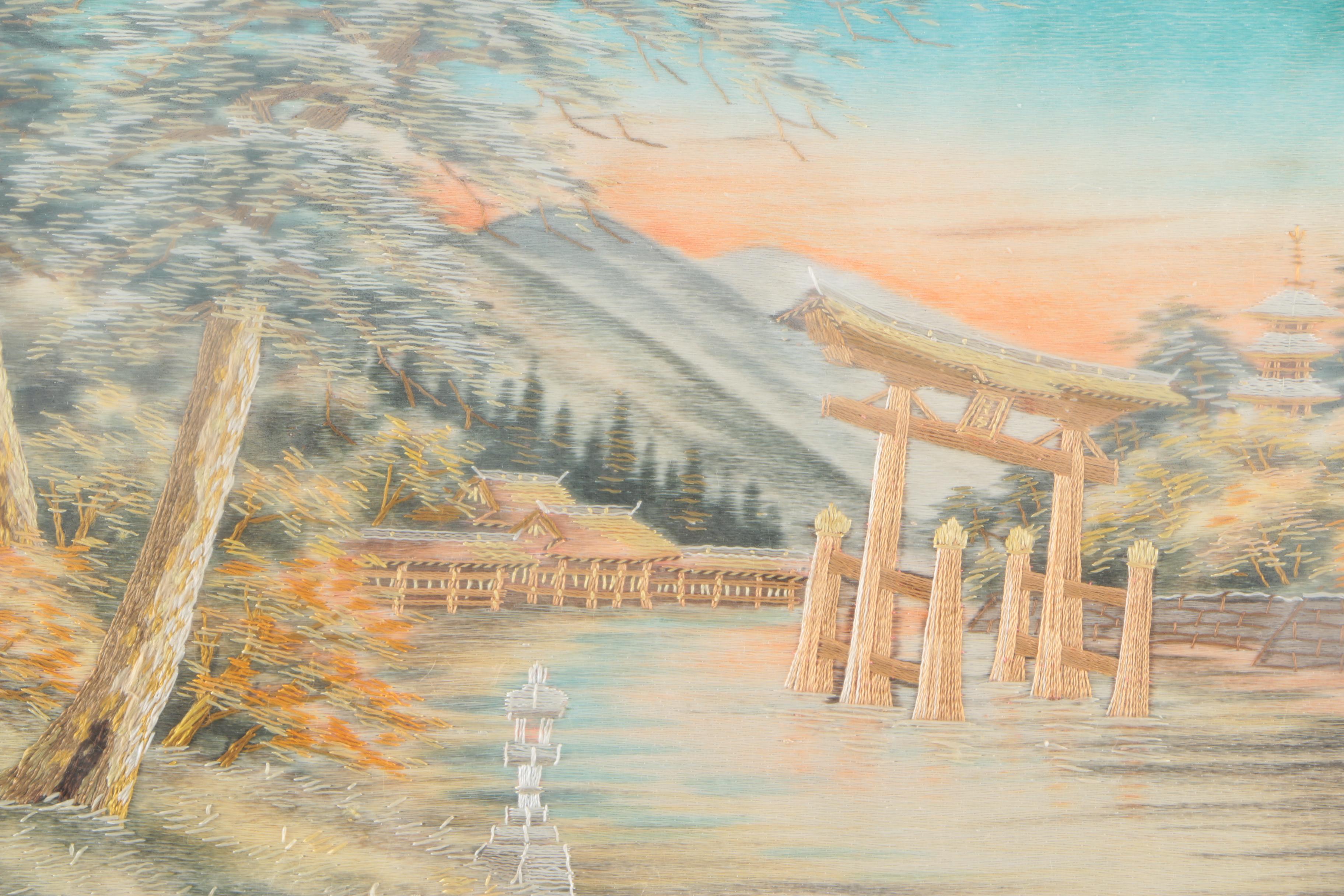 Japanese Inspired Embroidered Textile Landscapes