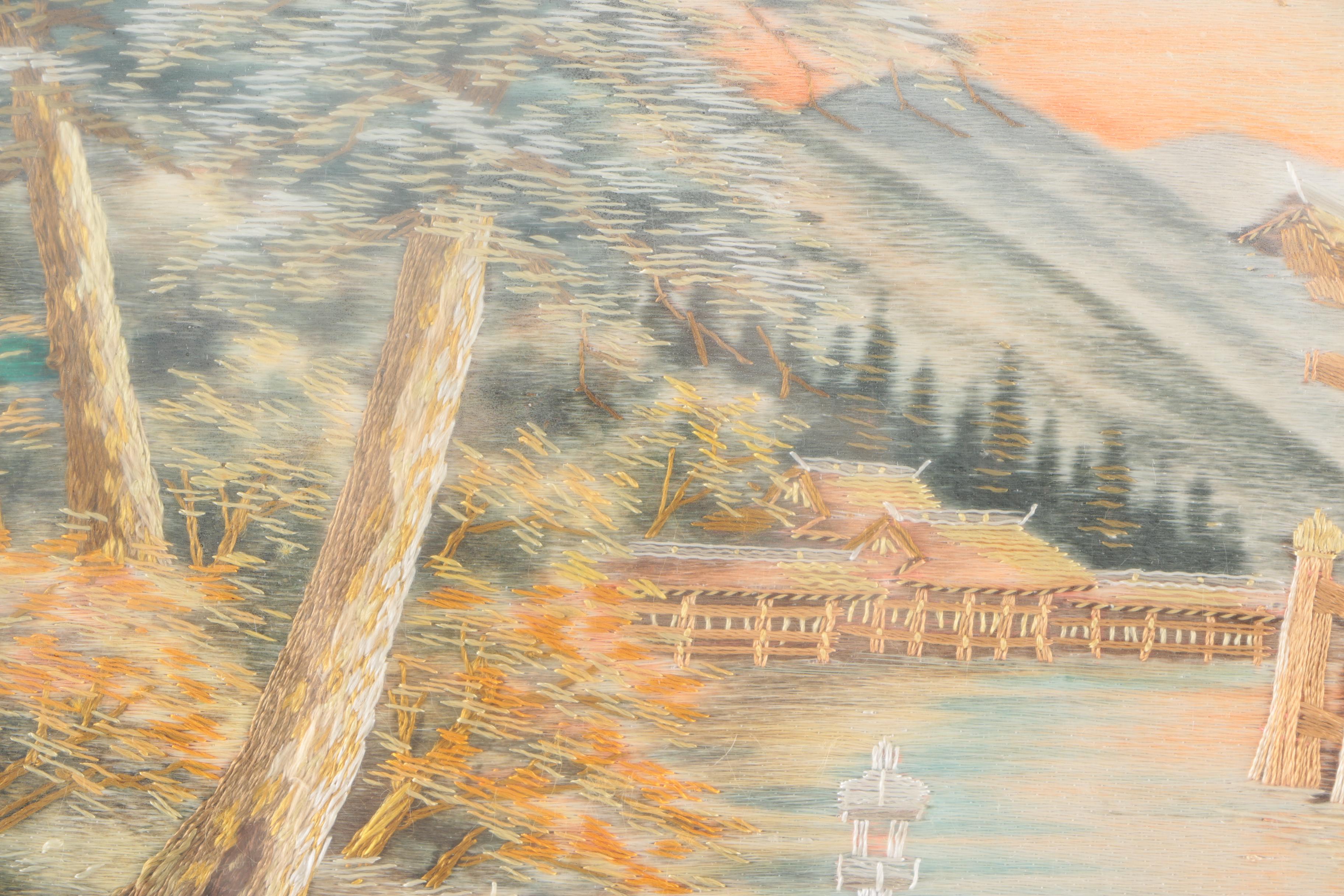 Japanese Inspired Embroidered Textile Landscapes