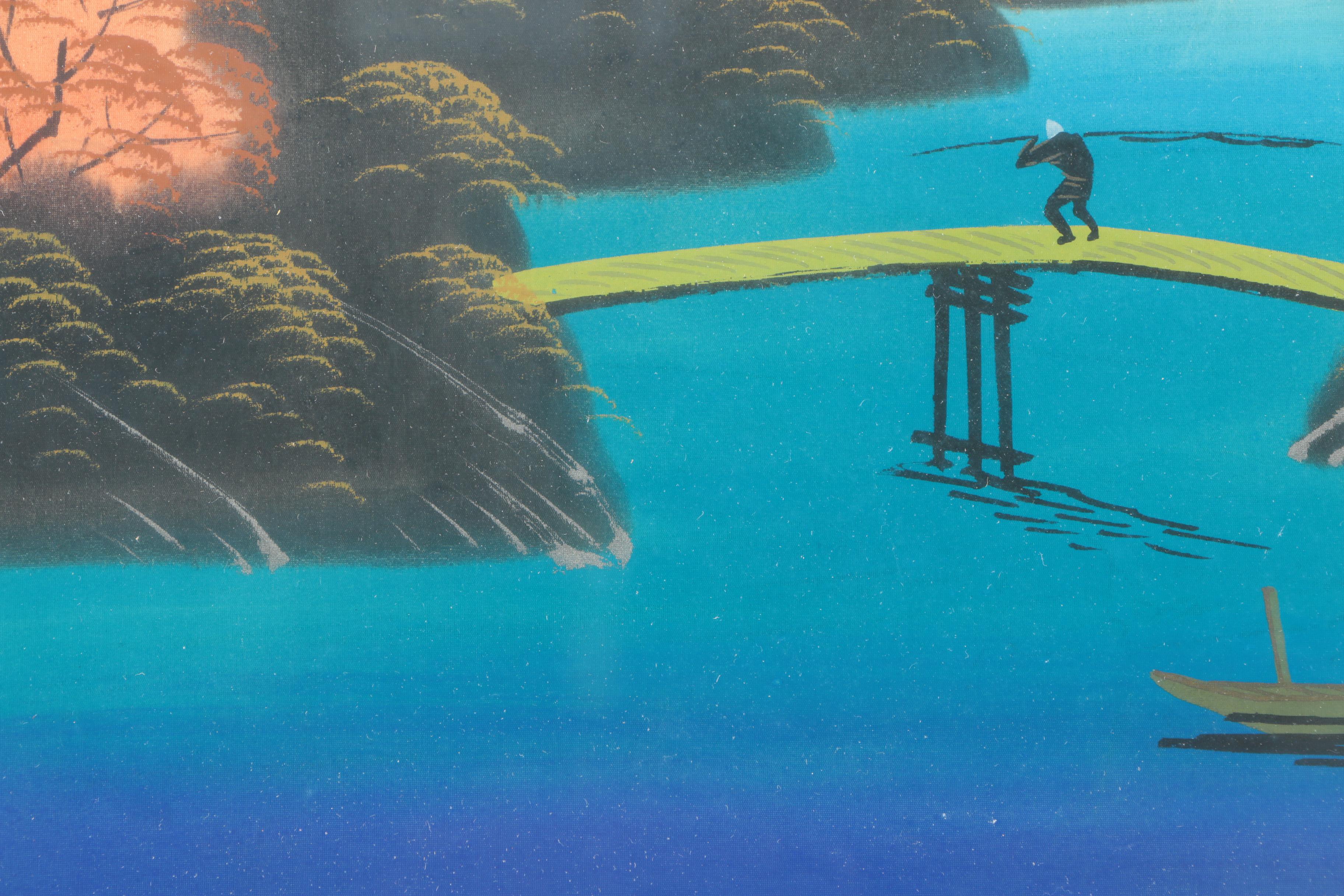 Vintage Japanese Gouache Painting on Silk