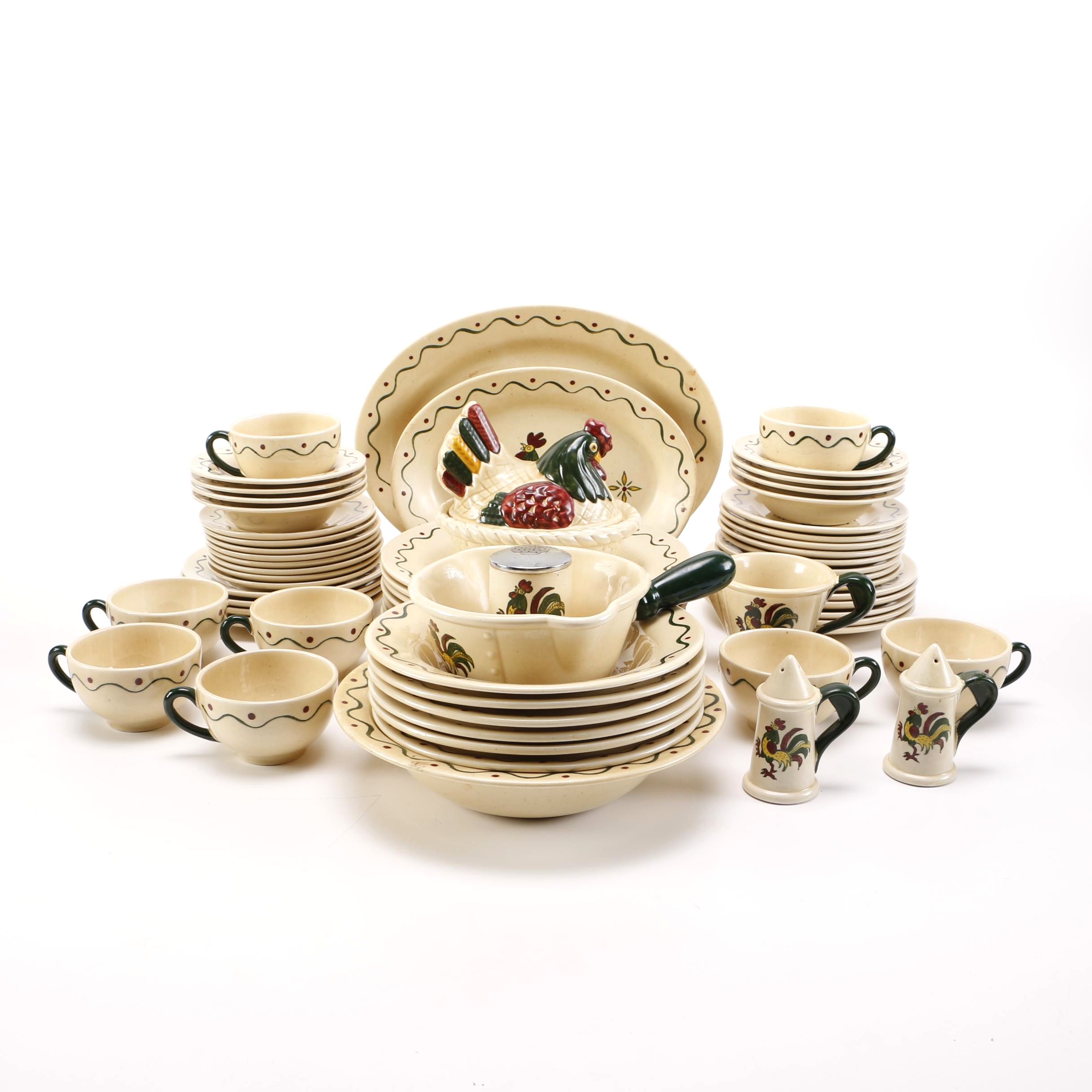 Metlox "Poppytrail" Ceramic Tableware Set