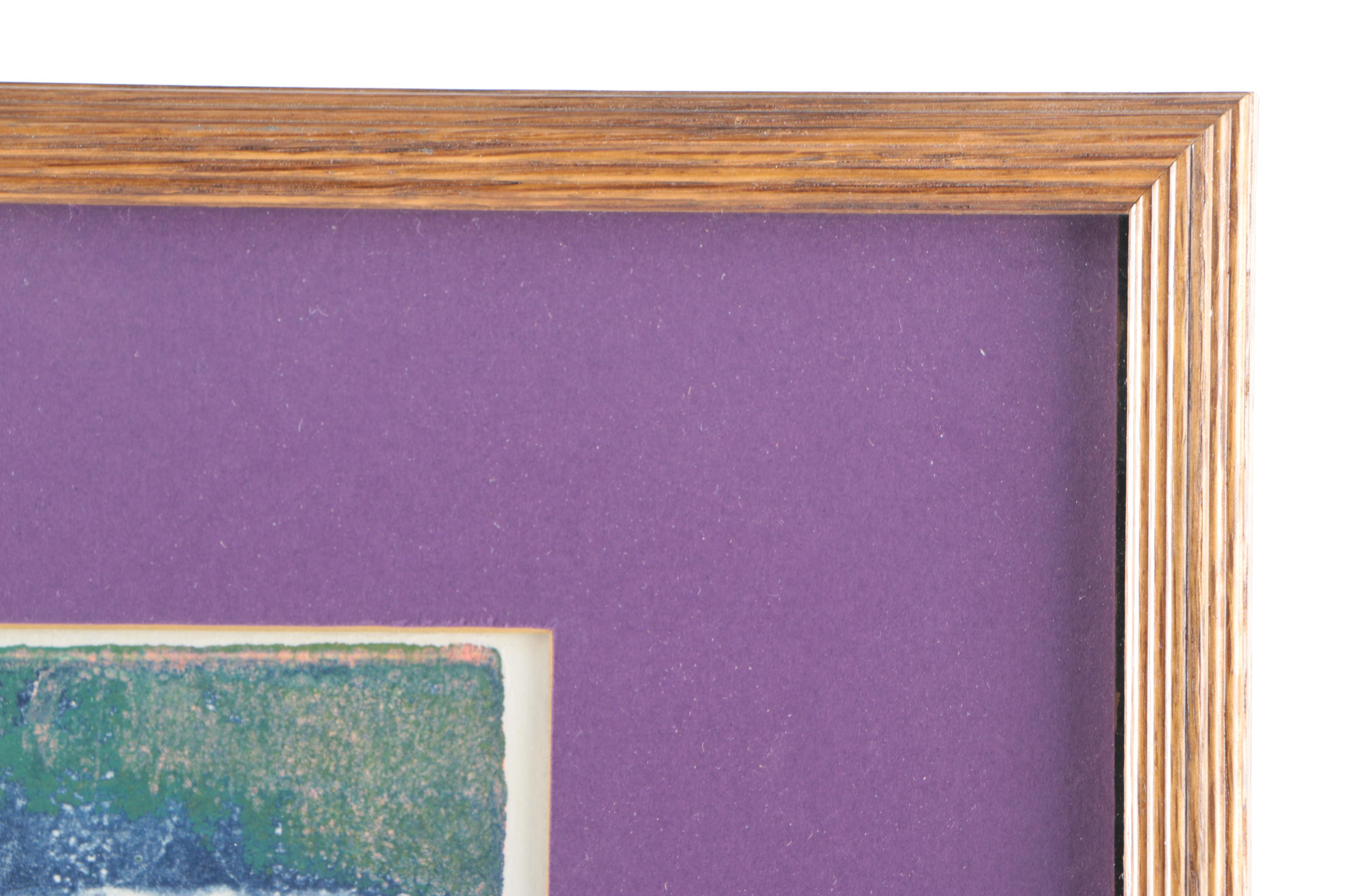 M. Isaacs Limited Edition Artist's Proof Collagraph Print "The Plane Tree"