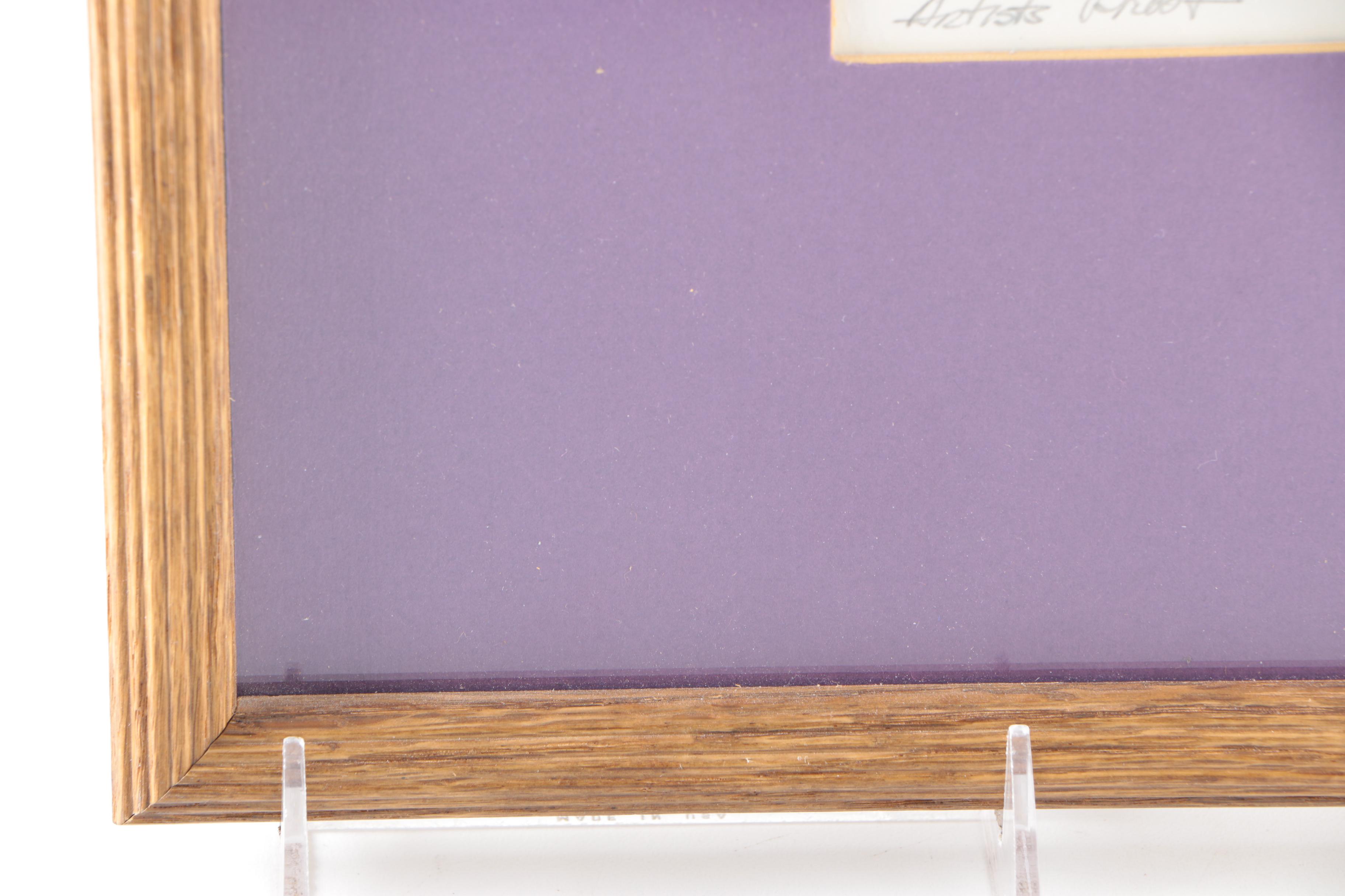 M. Isaacs Limited Edition Artist's Proof Collagraph Print "The Plane Tree"