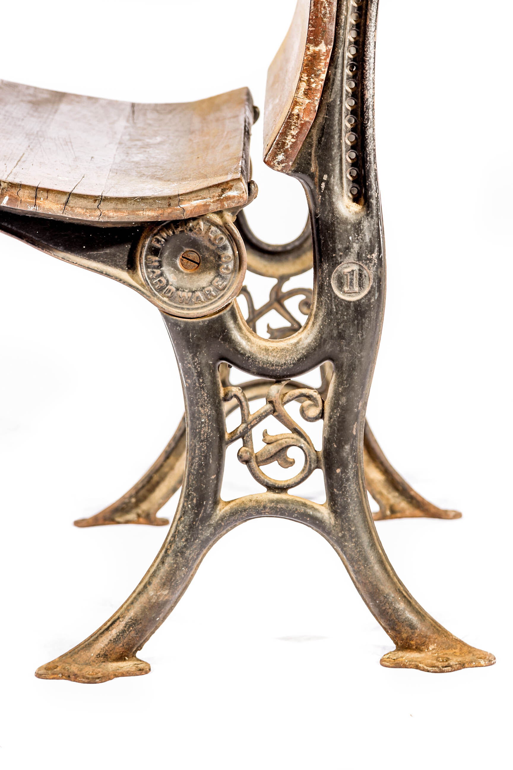 Two Vintage School Desks and Bench by Buffalo Hardware Co.