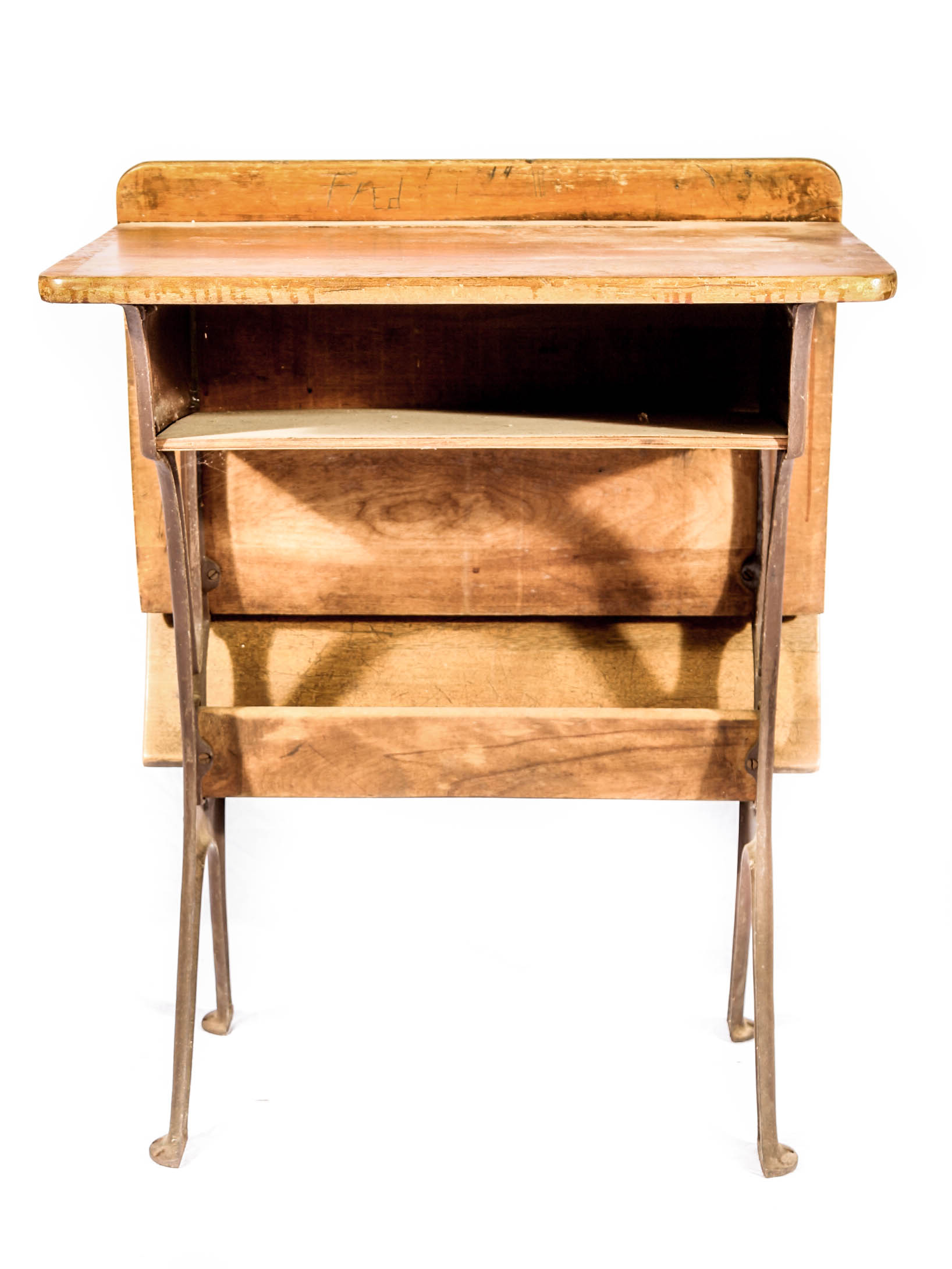 Two Vintage School Desks and Bench by Buffalo Hardware Co.