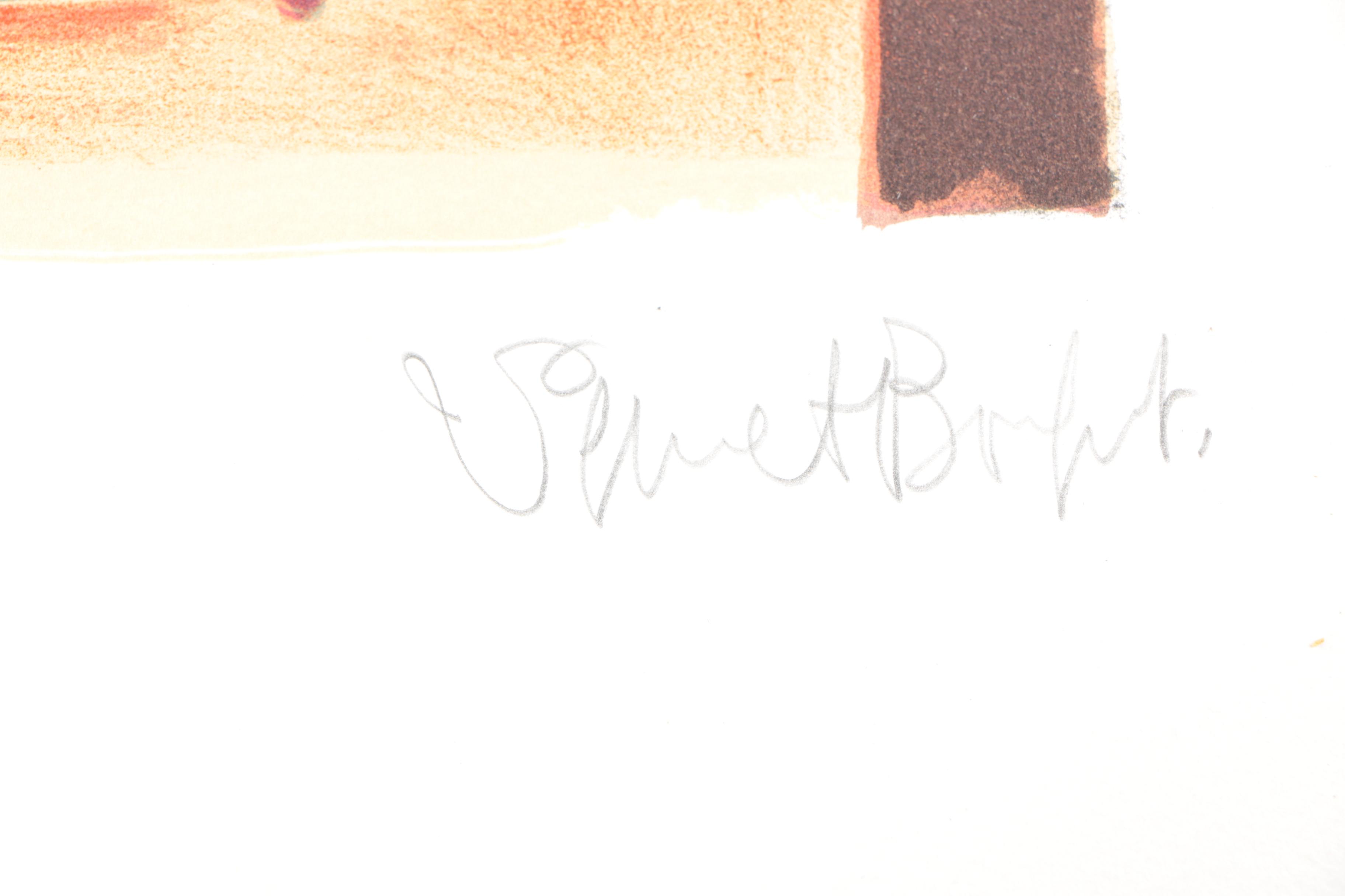 Robert Vernet Bonfort Limited Edition Color Lithograph "Bouquet"