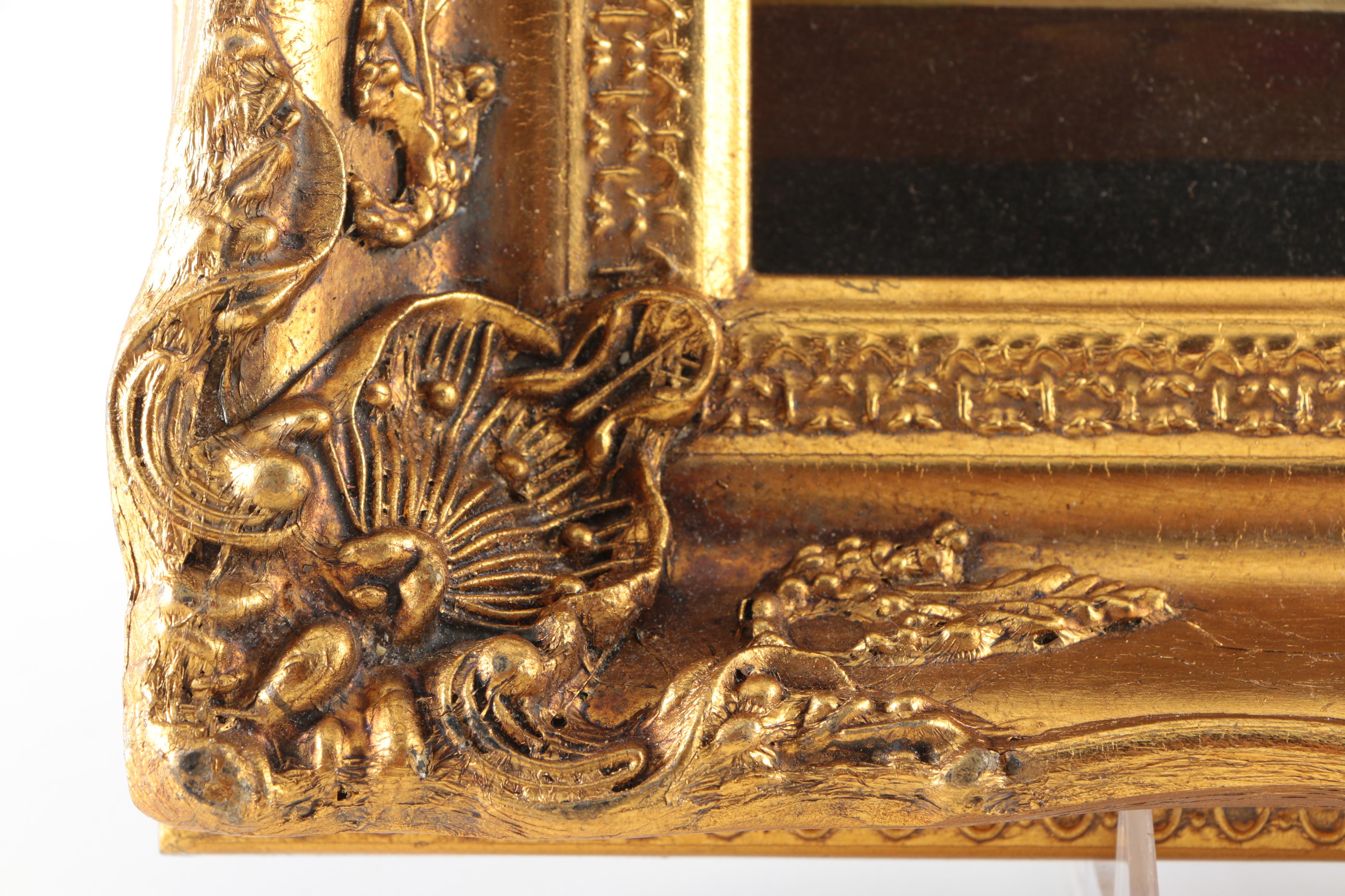 Framed Still Life Oil Painting on Wood Panel