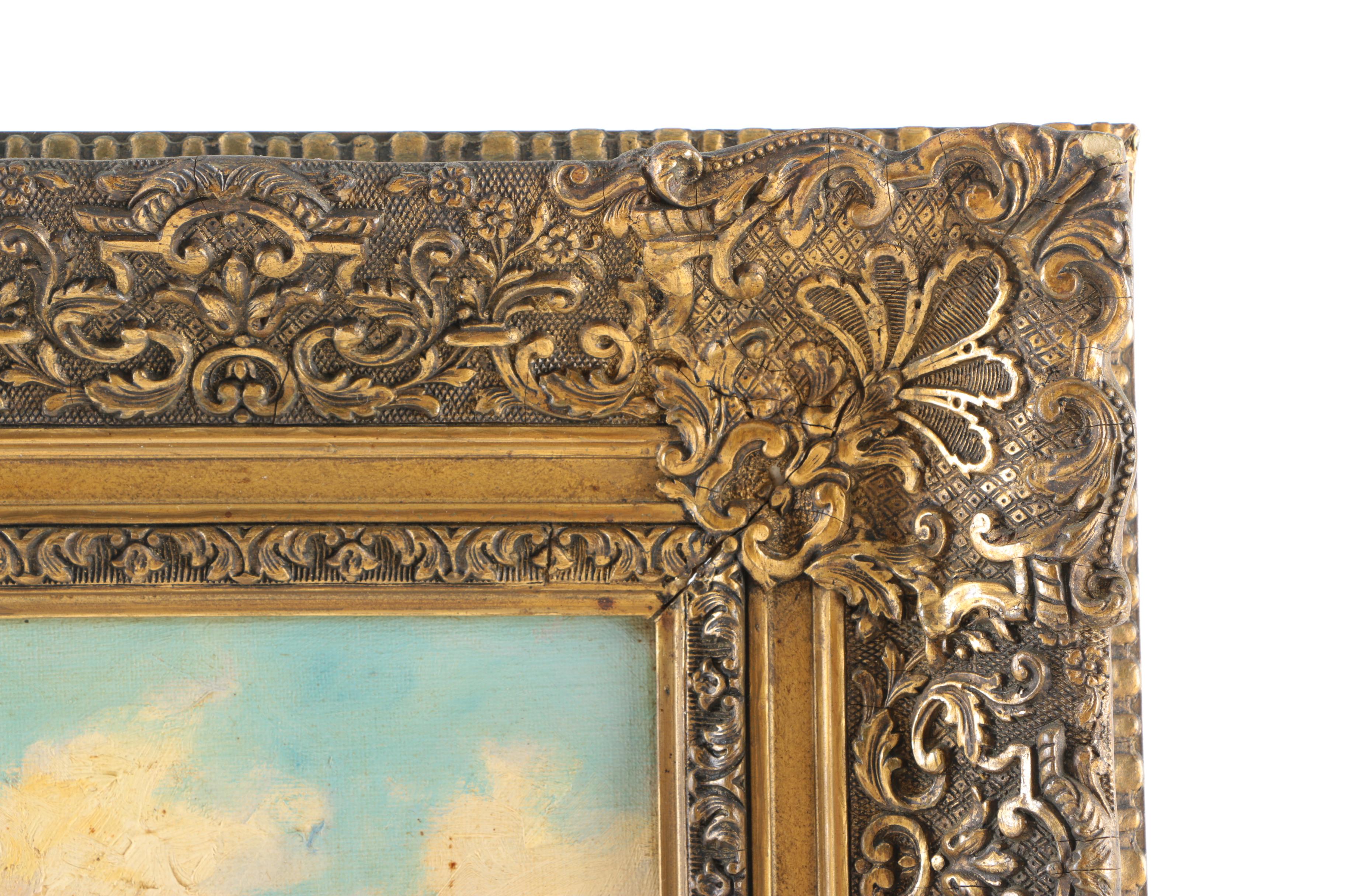 Framed Oil Painting on Canvas of a Windmill