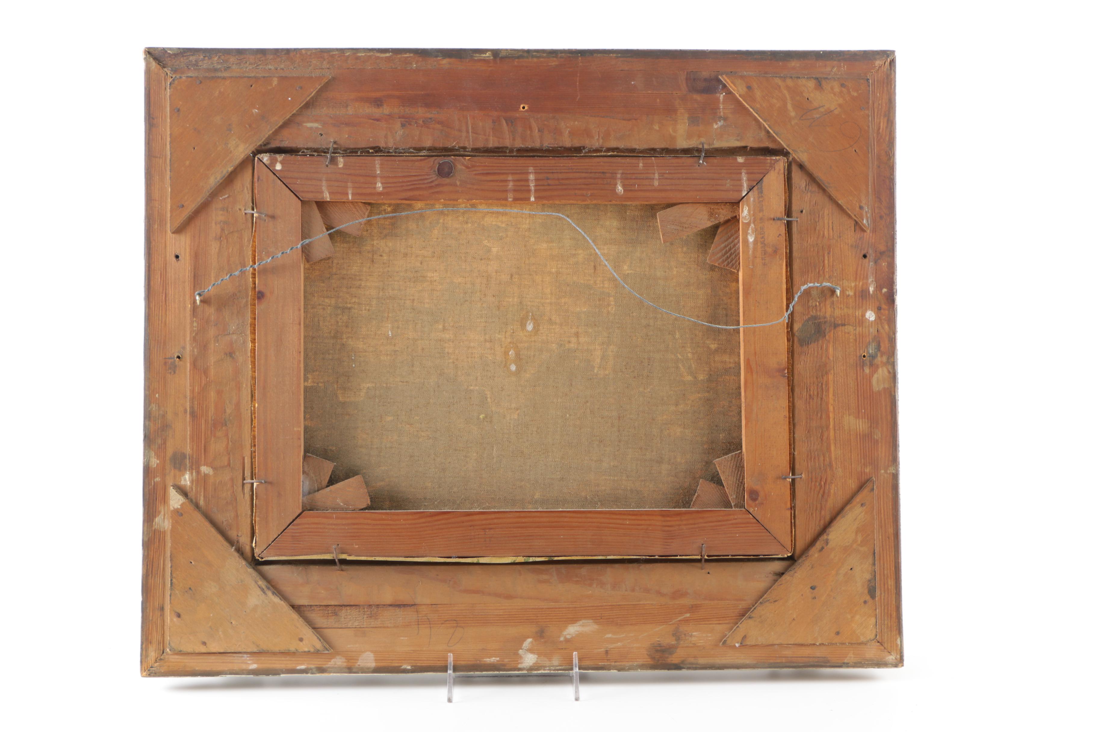 Framed Oil Painting on Canvas of a Windmill