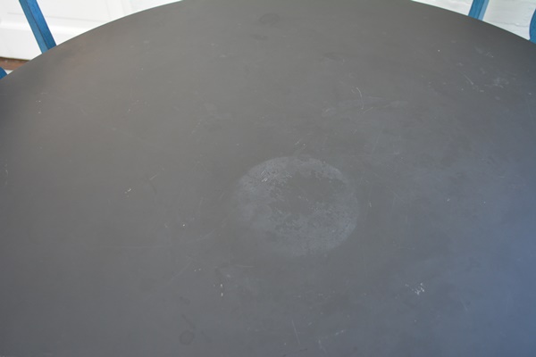 Slate Top Round Table and Four Chairs
