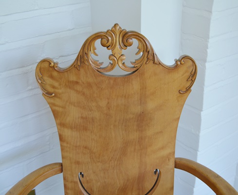 Vintage Maple Needlepoint Arm Chair