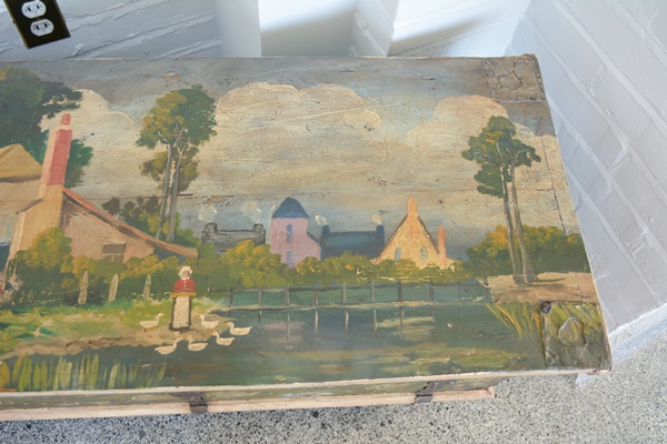 Folk Style Hand Painted Blanket Chest