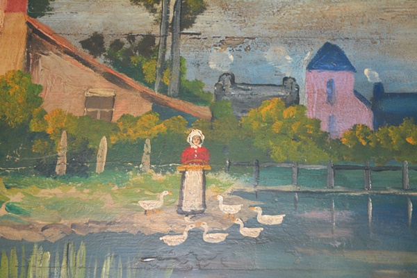 Folk Style Hand Painted Blanket Chest