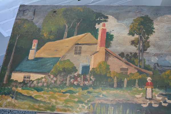 Folk Style Hand Painted Blanket Chest