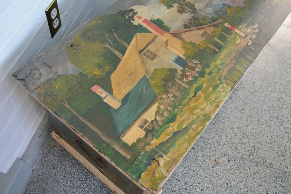 Folk Style Hand Painted Blanket Chest